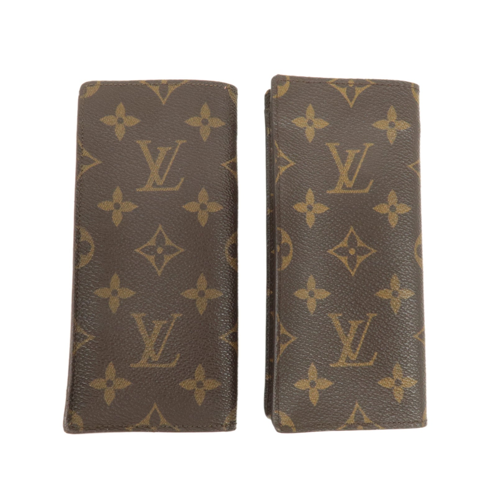 Louis Vuitton Monogram Set of 2 Glasses Case Brown M62962