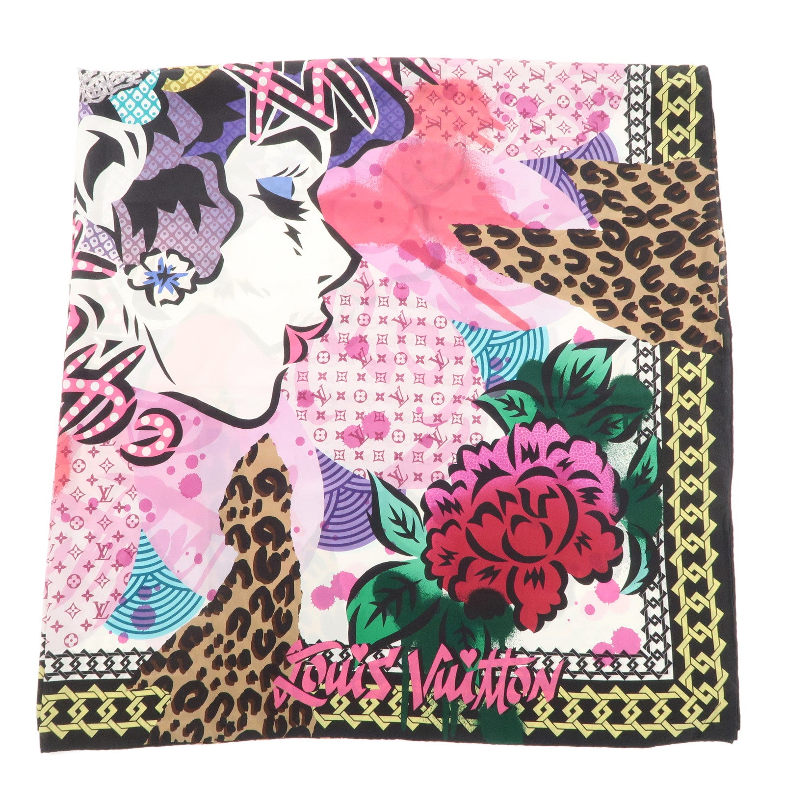 Louis-Vuitton-Lady-Aiko-Scarf-Japan-Limited-Multi-Color-400505