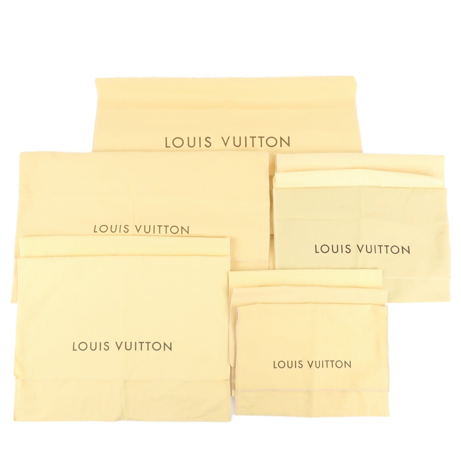 Louis-Vuitton-Set-Of-10-Dust-Bag-Flap-Style-Beige