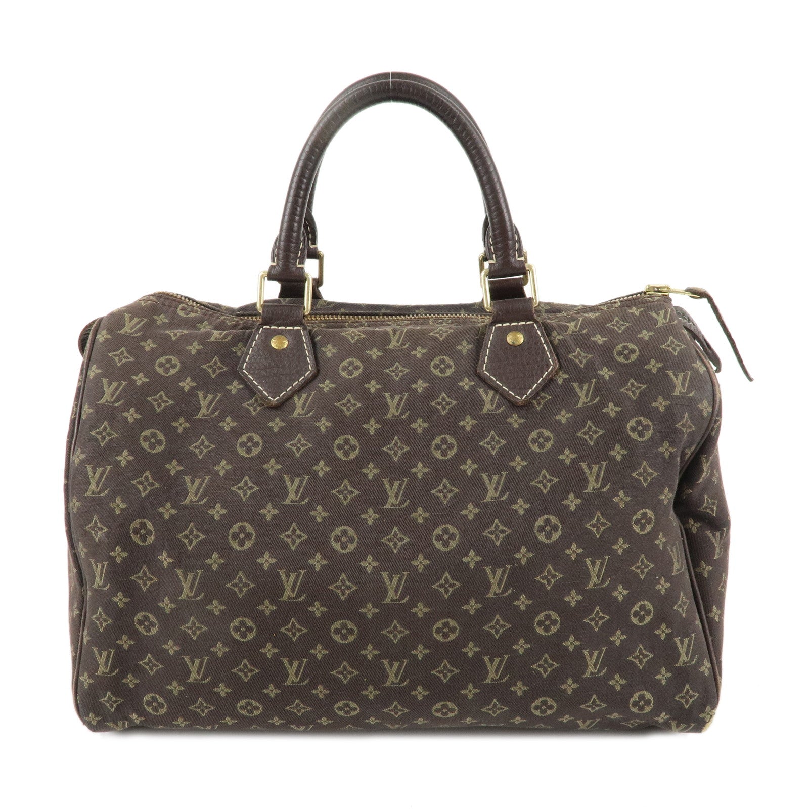 Louis Vuitton Monogram Mini Lin Speedy 30 Boston Bag Ebene M95224