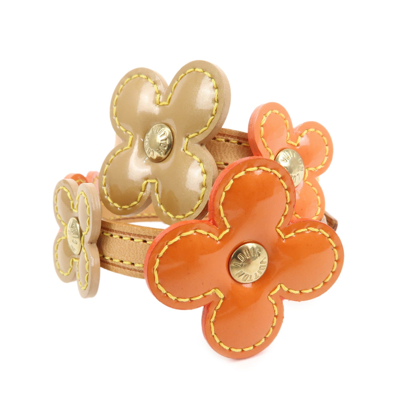 Louis-Vuitton-Flower-Bracelet-Choker-Orange-M92253