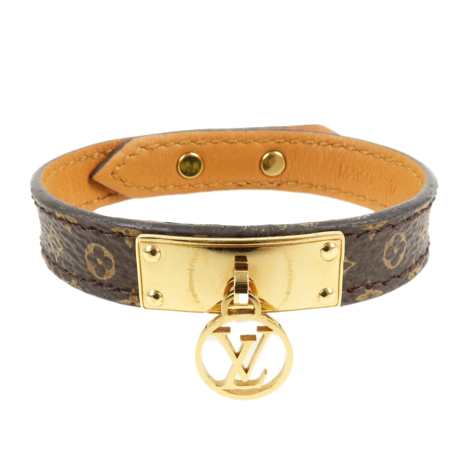 Louis-Vuitton-Monogram-Bracelet-Logo-Mania-17-Brown-M4150