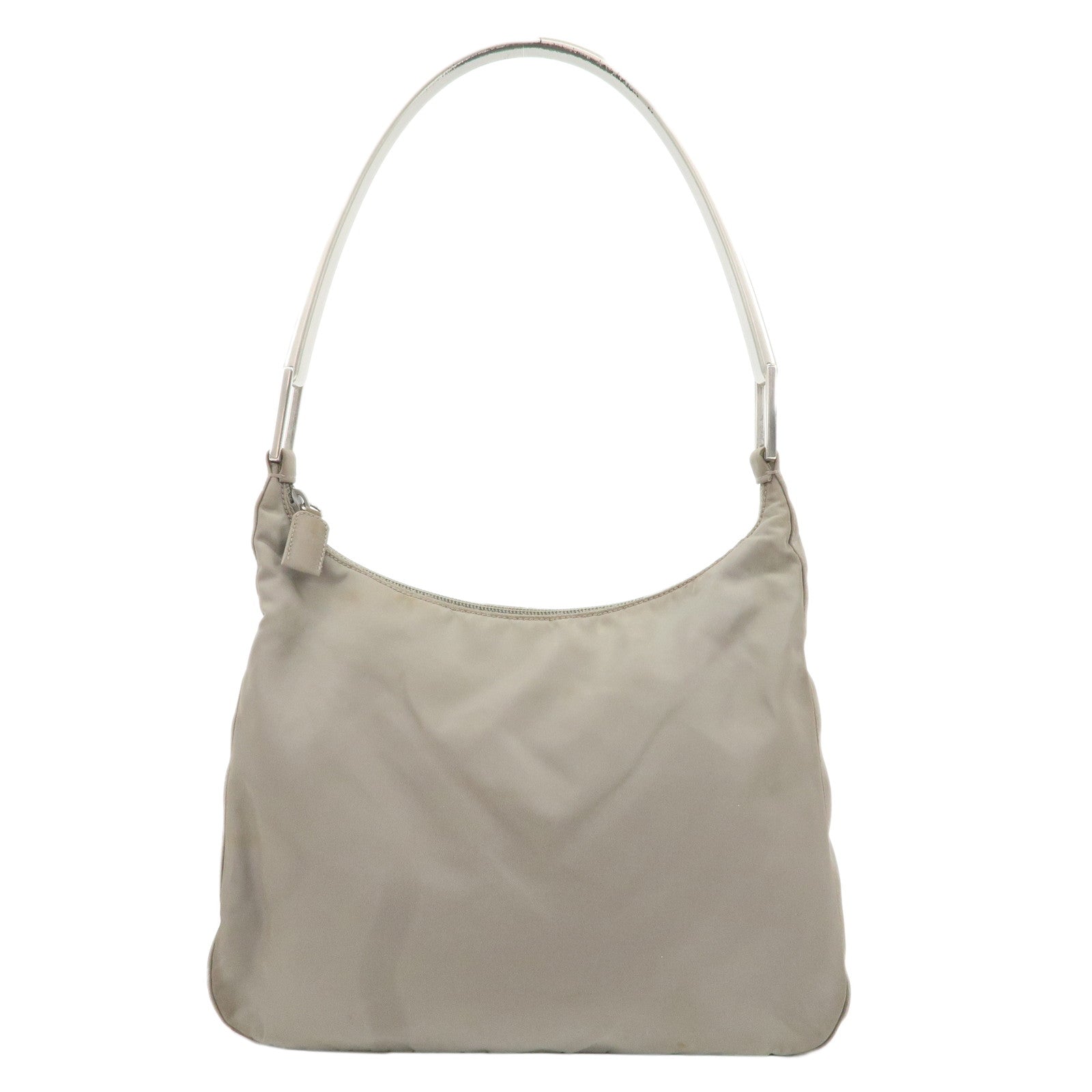 PRADA-Nylon-Shoulder-Bag-Gray