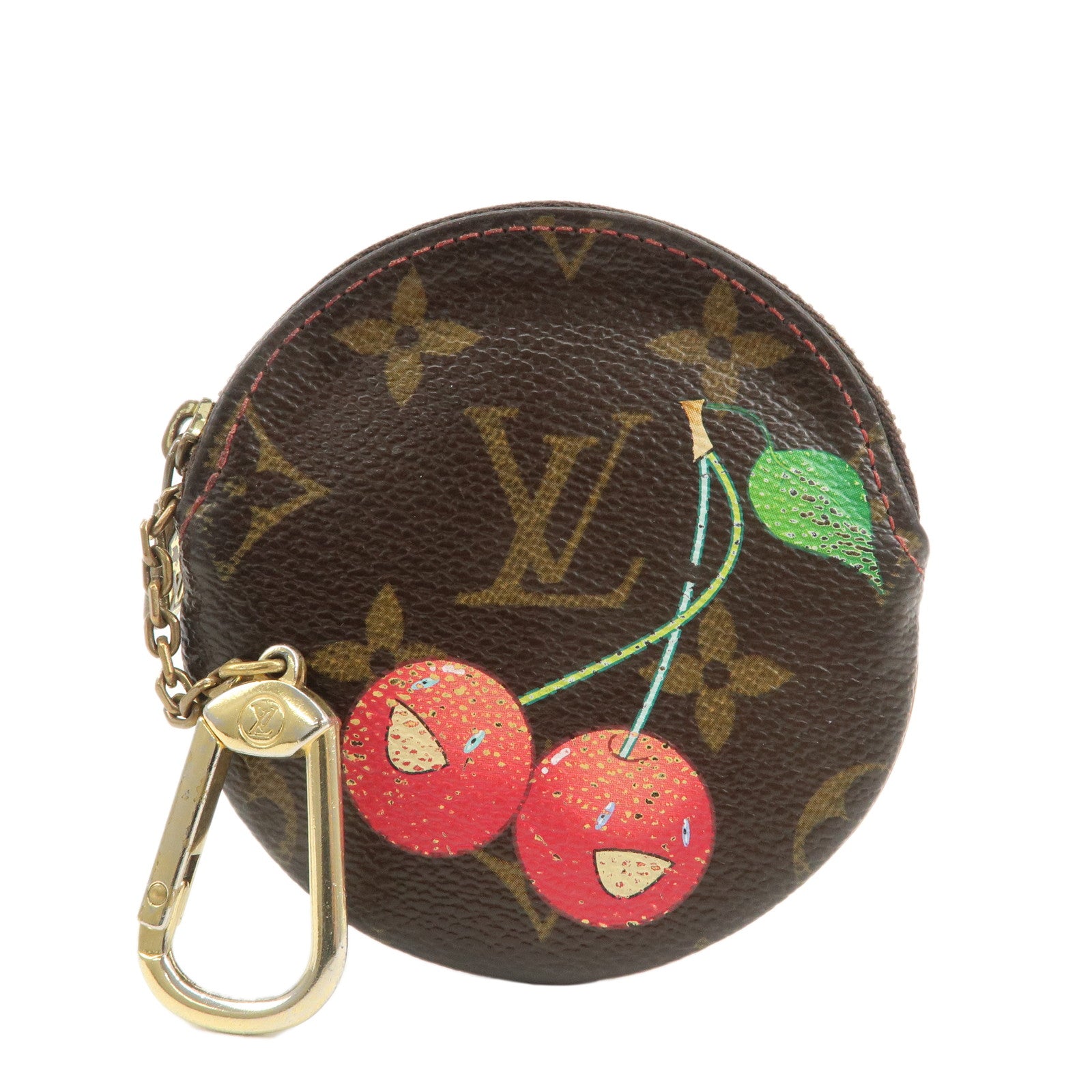 Louis-Vuitton-Monogram-Cherry-Porte-Monnaie-Rond-Coin-Case-M95043