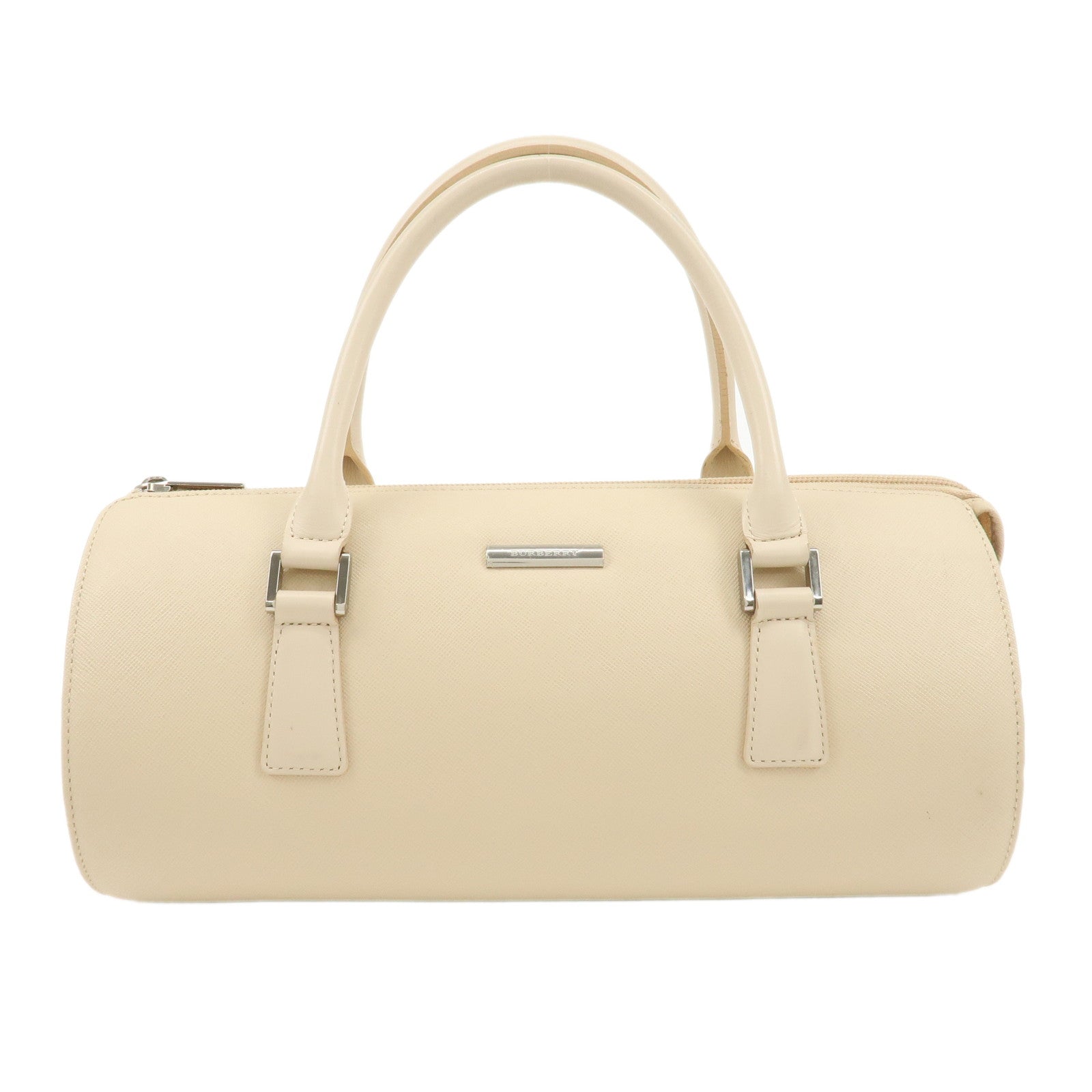 BURBERRY-Leather-Hand-Bag-Shoulder-Bag-Beige