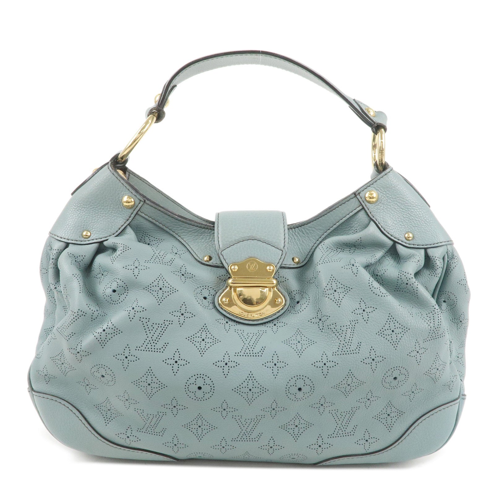 Louis Vuitton Monogram Mahina Solar PM Hand Bag Blue Shell M93444