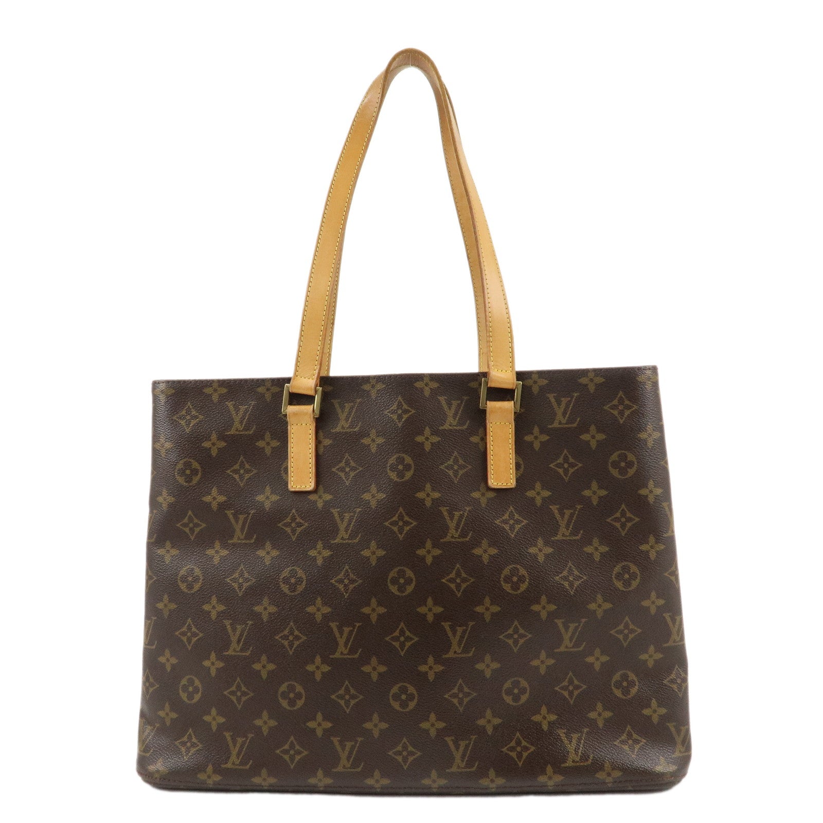 Louis-Vuitton-Monogram-Luco-Tote-Bag-Hand-Bag-Brown-M51155