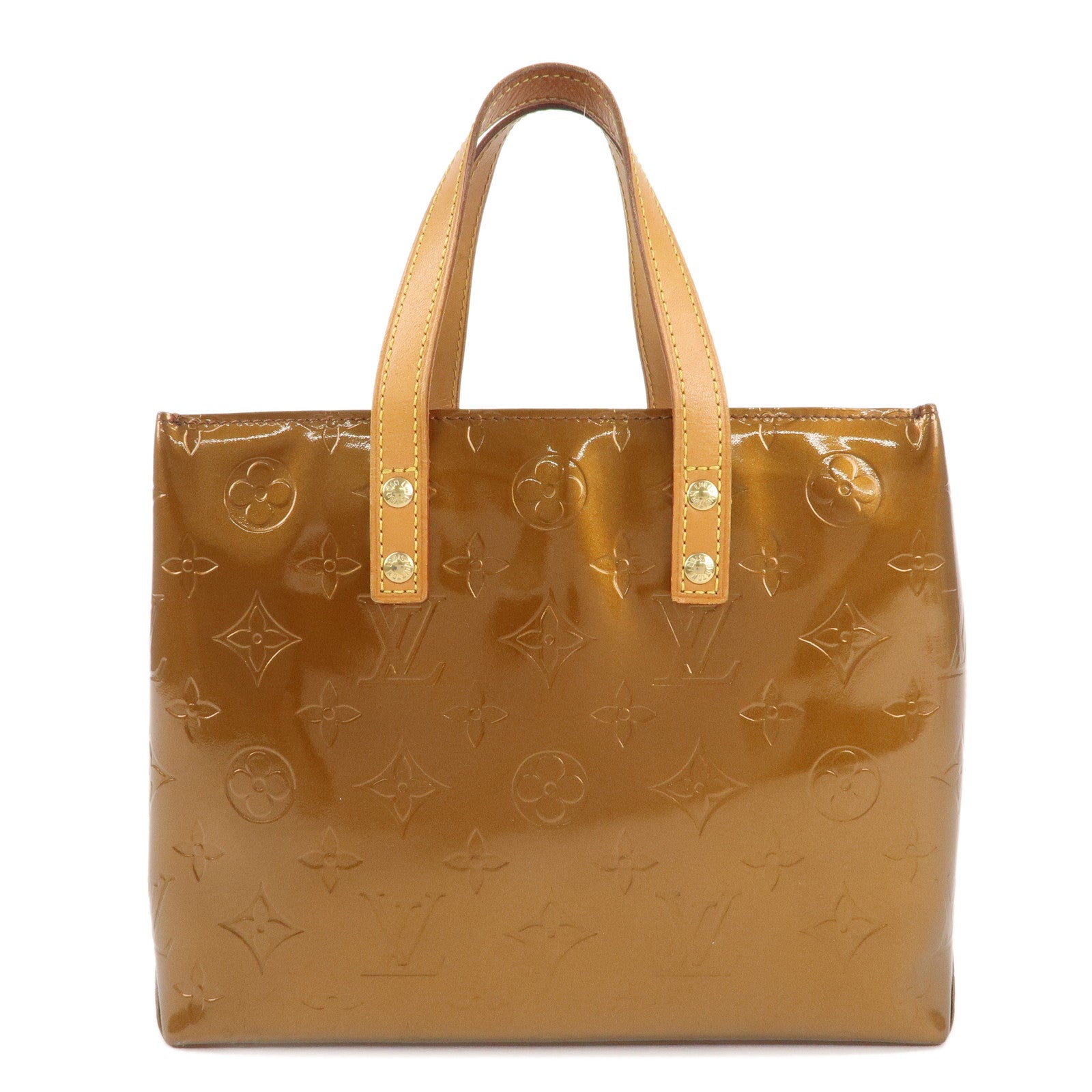 Louis-Vuitton-Monogram-Vernis-Lead-PM-Hand-Bag-Bronze-M91088