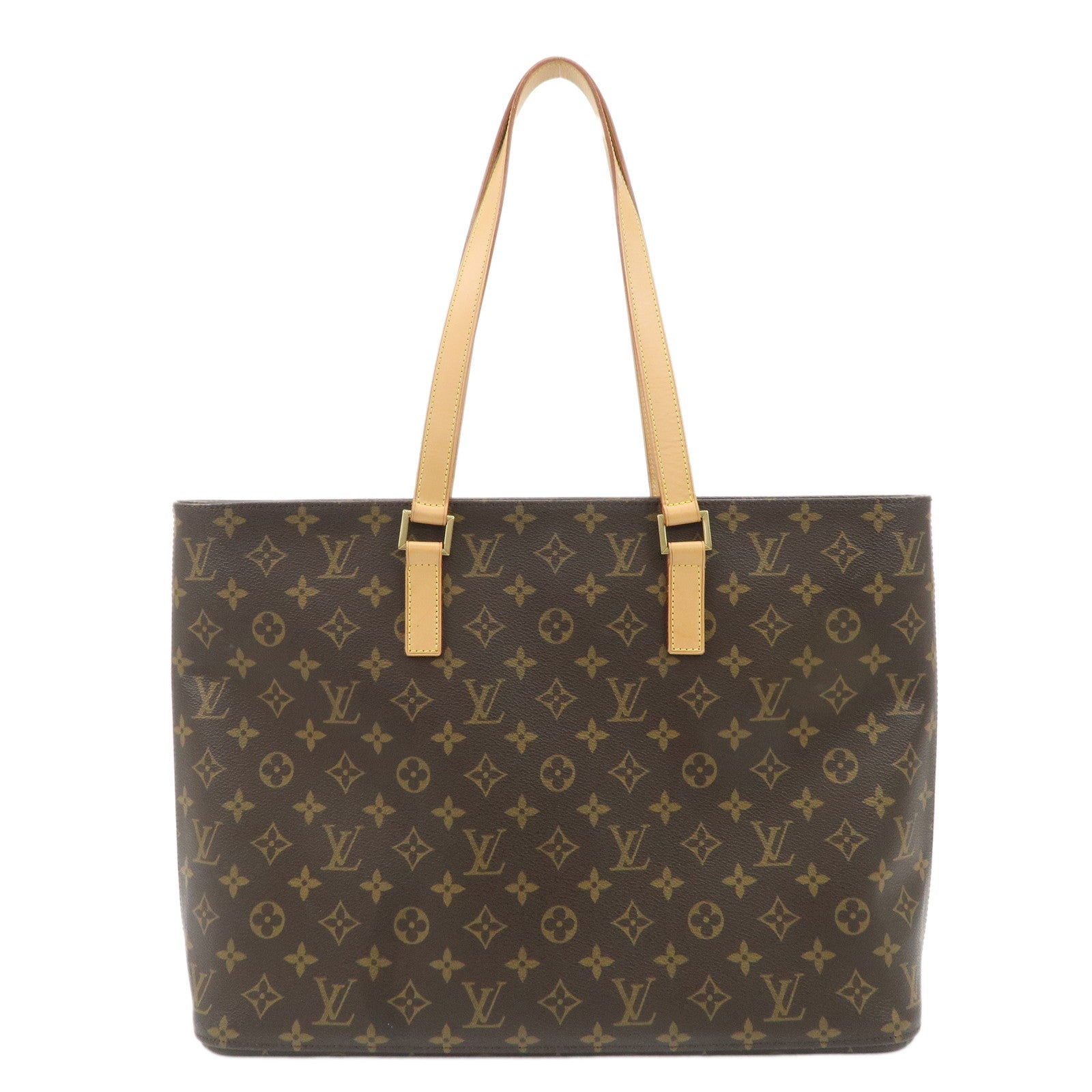 Louis-Vuitton-Monogram-Luco-Tote-Bag-Hand-Bag-Brown-M51155