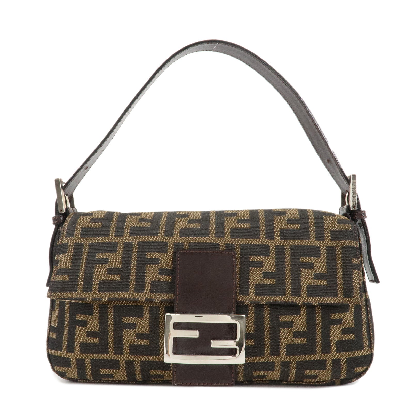 FENDI-Mamma-Baguette-Zucca-Canvas-Shoulder-Bag-Brown-26424