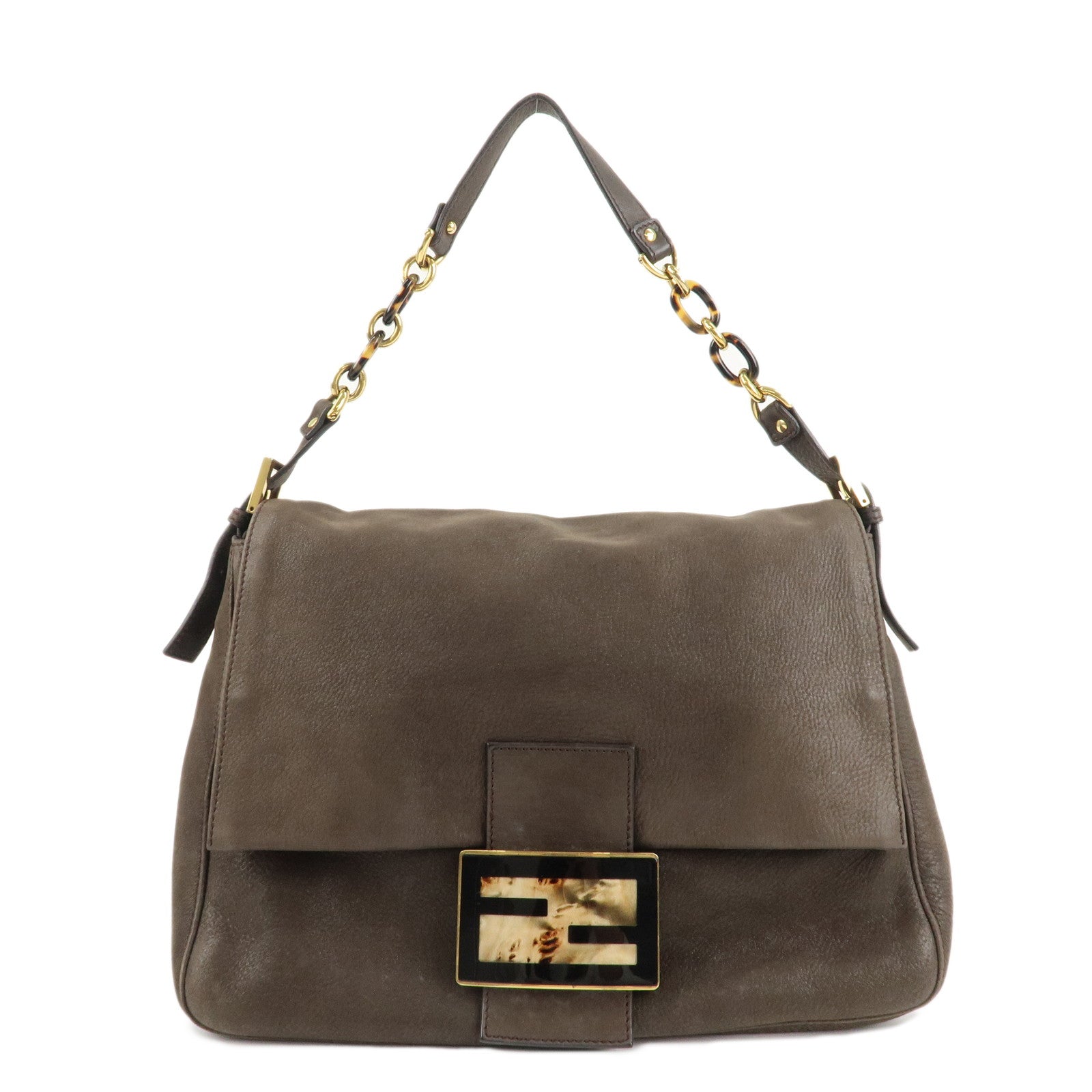 FENDI-Big-Mamma-Baguette-Leather-Chain-Shoulder-Bag-8BR638