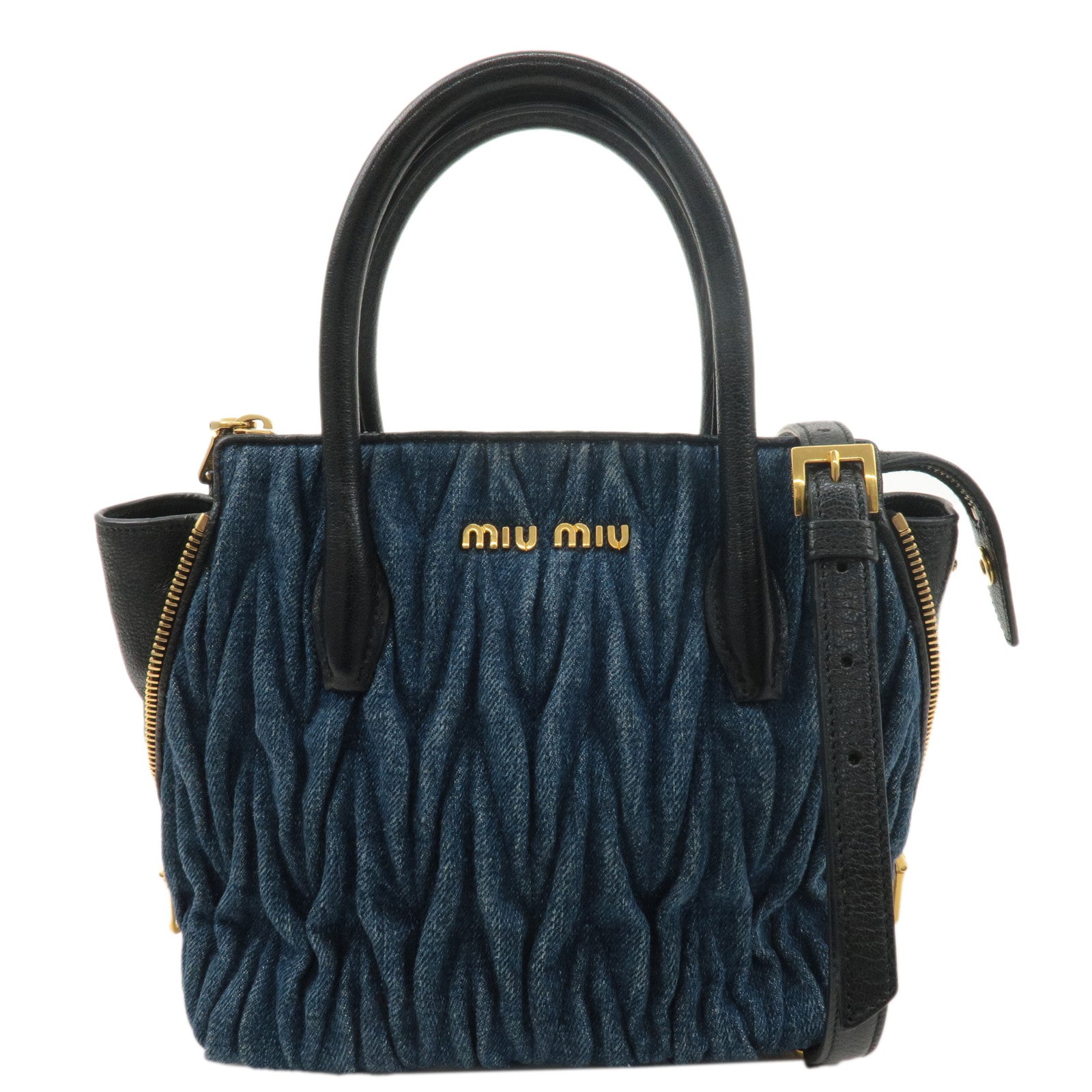 MIU-MIU-Matelasse-Denim-2Way-Shoulder-Hand-Bag-Blue-5BA003