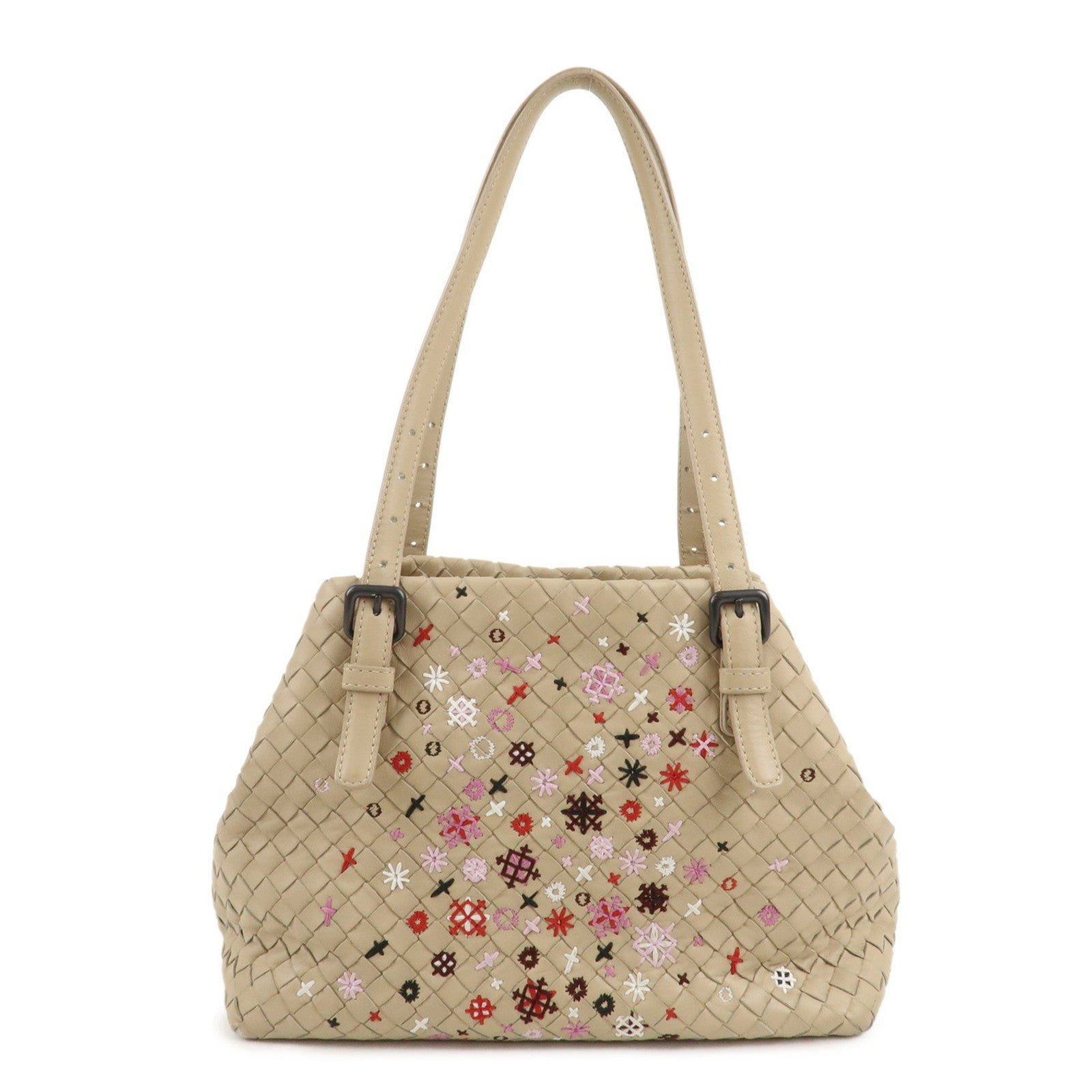 BOTTEGA-VENETA-Intrecciato-Leather-Mini-Cesta-Shoulder-Bag-Flower