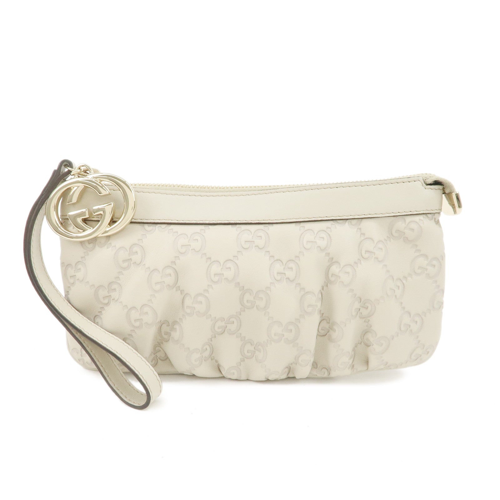 GUCCI-Guccissima-Guccissima-Leather-Pouch-Ivory-212203