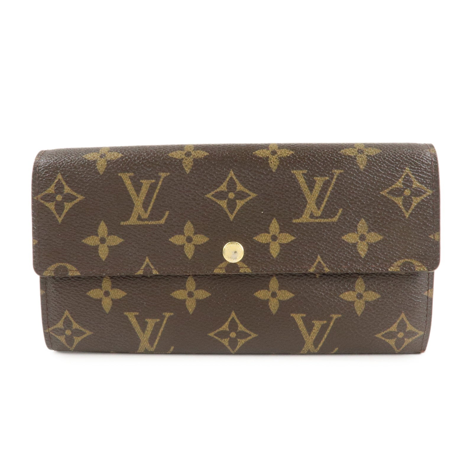 Louis-Vuitton-Monogram-Fleuri-Portefeuille-Sarah-Wallet-*initialed