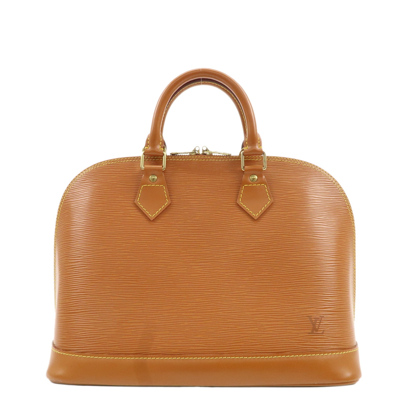 Louis-Vuitton-Epi-Alma-Leather-Hand-Bag-Zipang-Gold-M52148