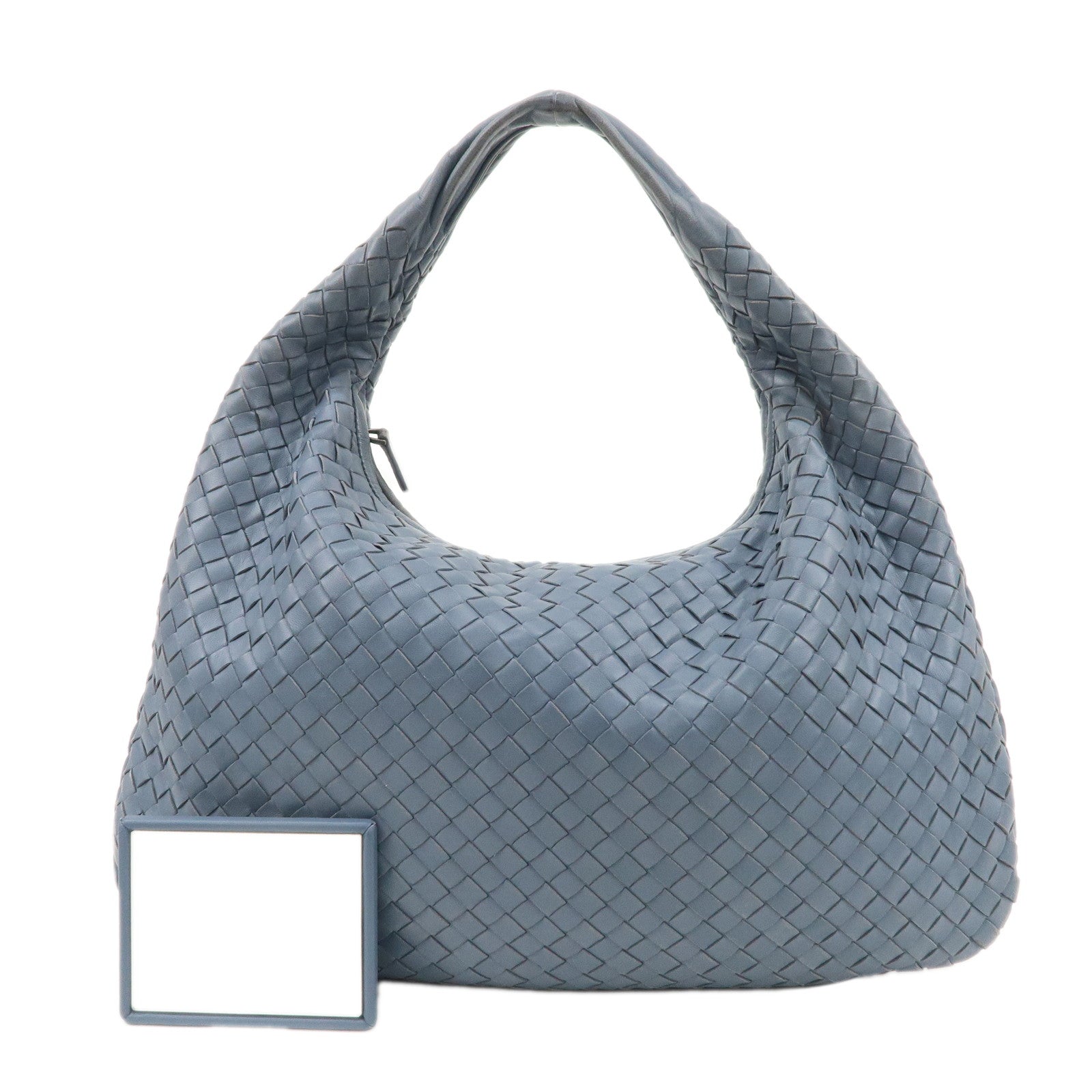 BOTTEGA-VENETA-Hobo-Intrecciato-Leather-Shoulder-Bag-Blue-115653