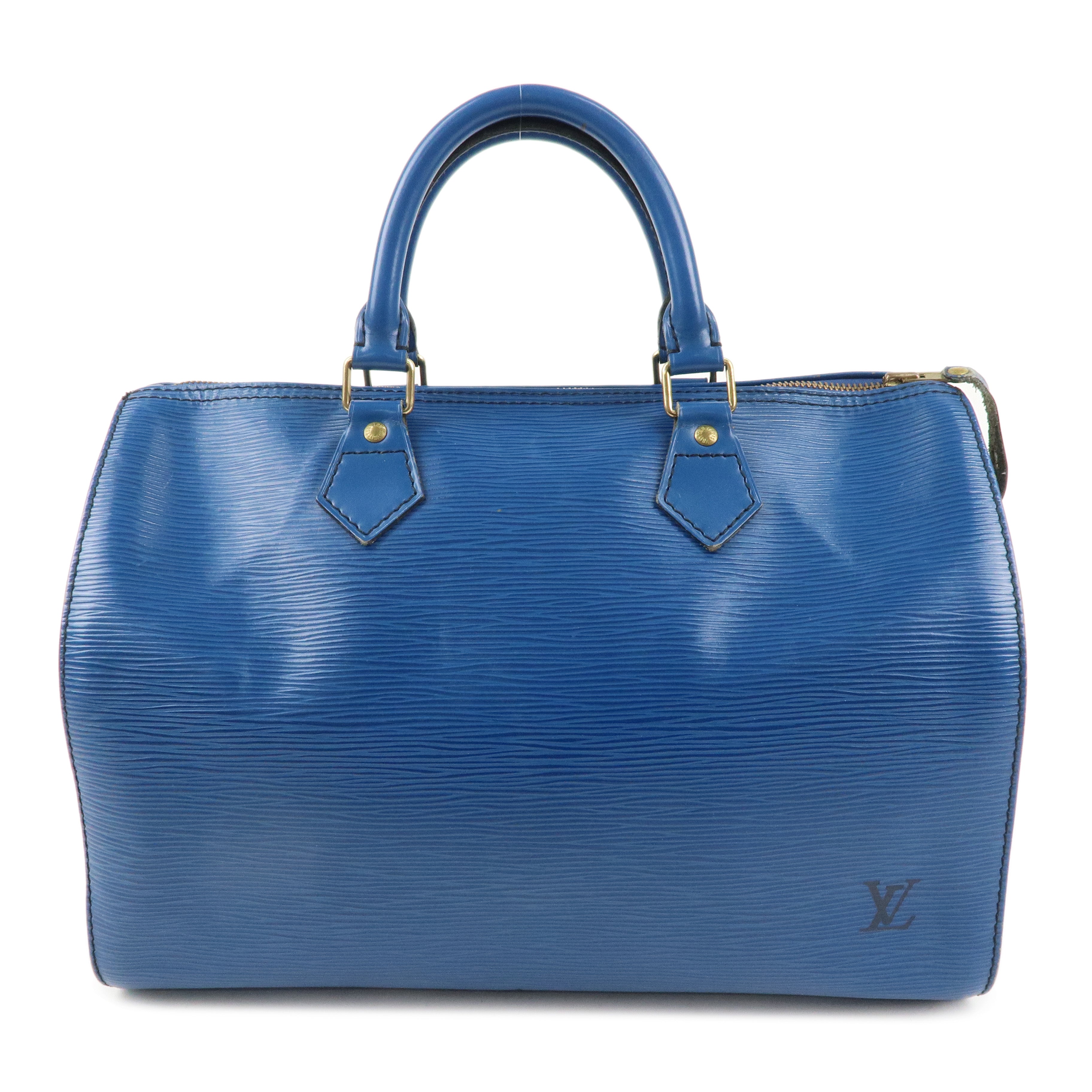 Louis Vuitton Epi Speedy 30 Hand Boston Bag Toledo Blue M43005