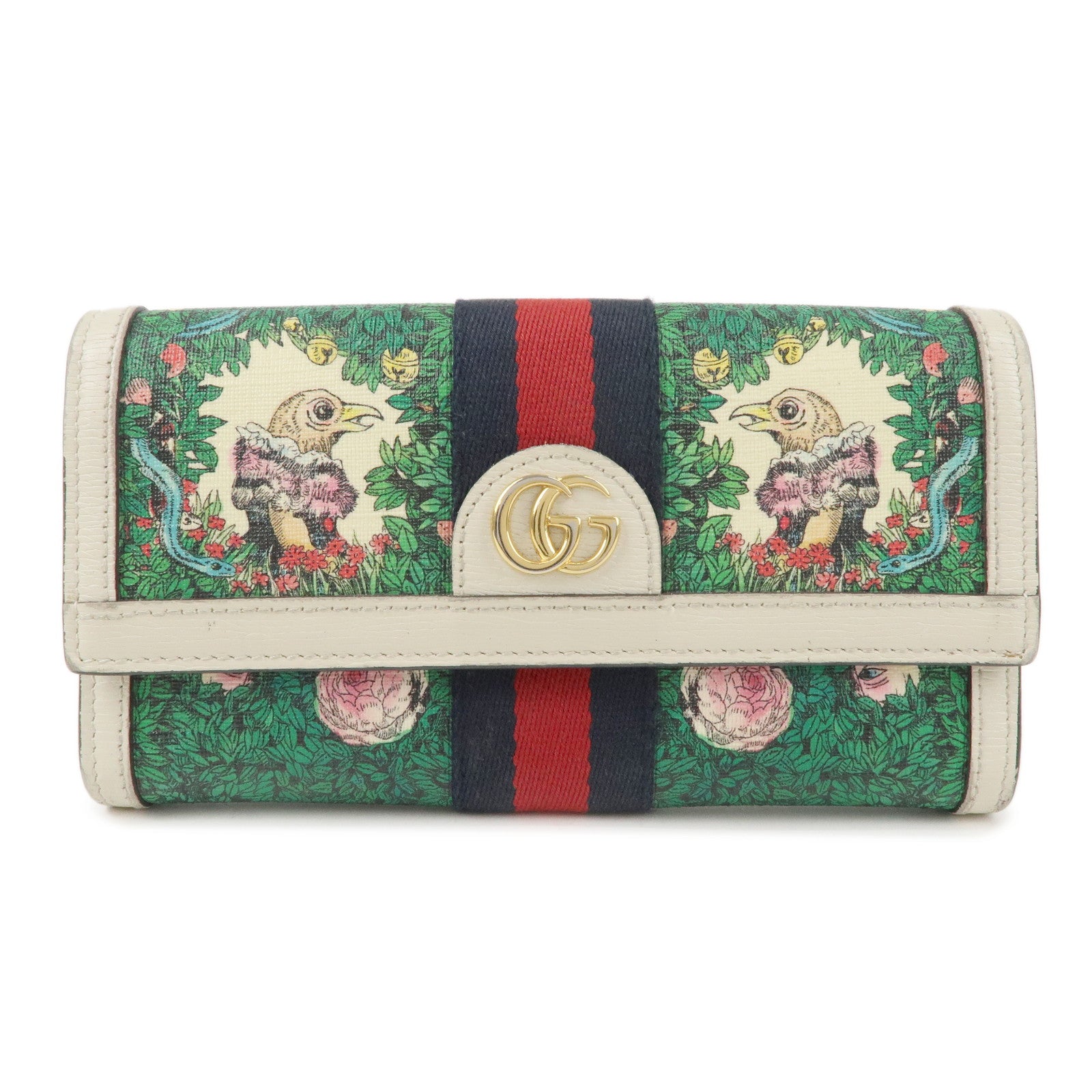 GUCCI-Ophidia-Sherry-Yuko-Higuchi-PVC-Leather-Continental-Wallet