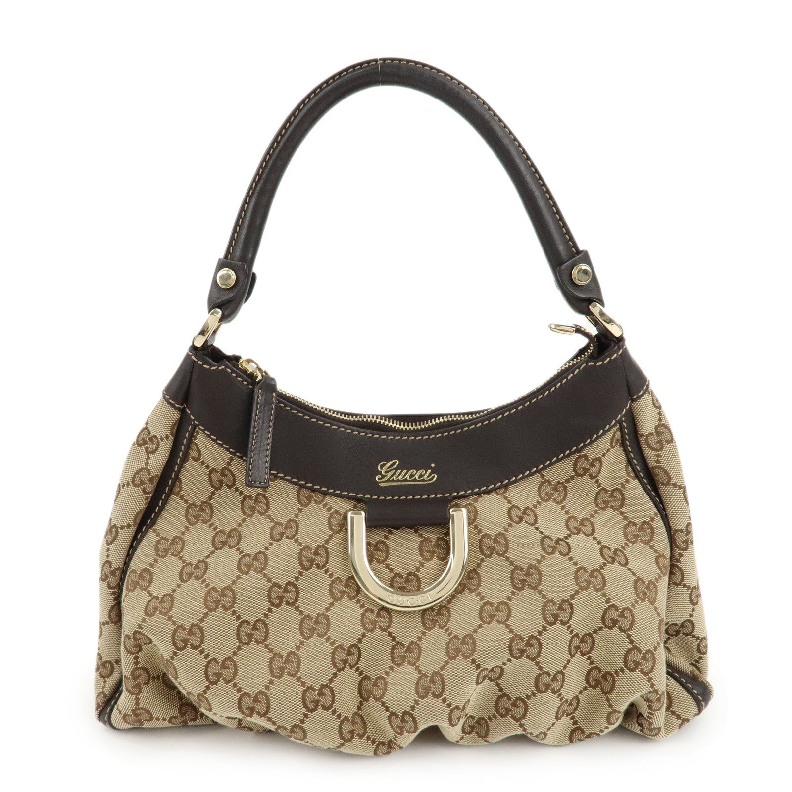 GUCCI-Abbey-GG-Canvas-Leather-Shoulder-Bag-Beige-Brown-190525