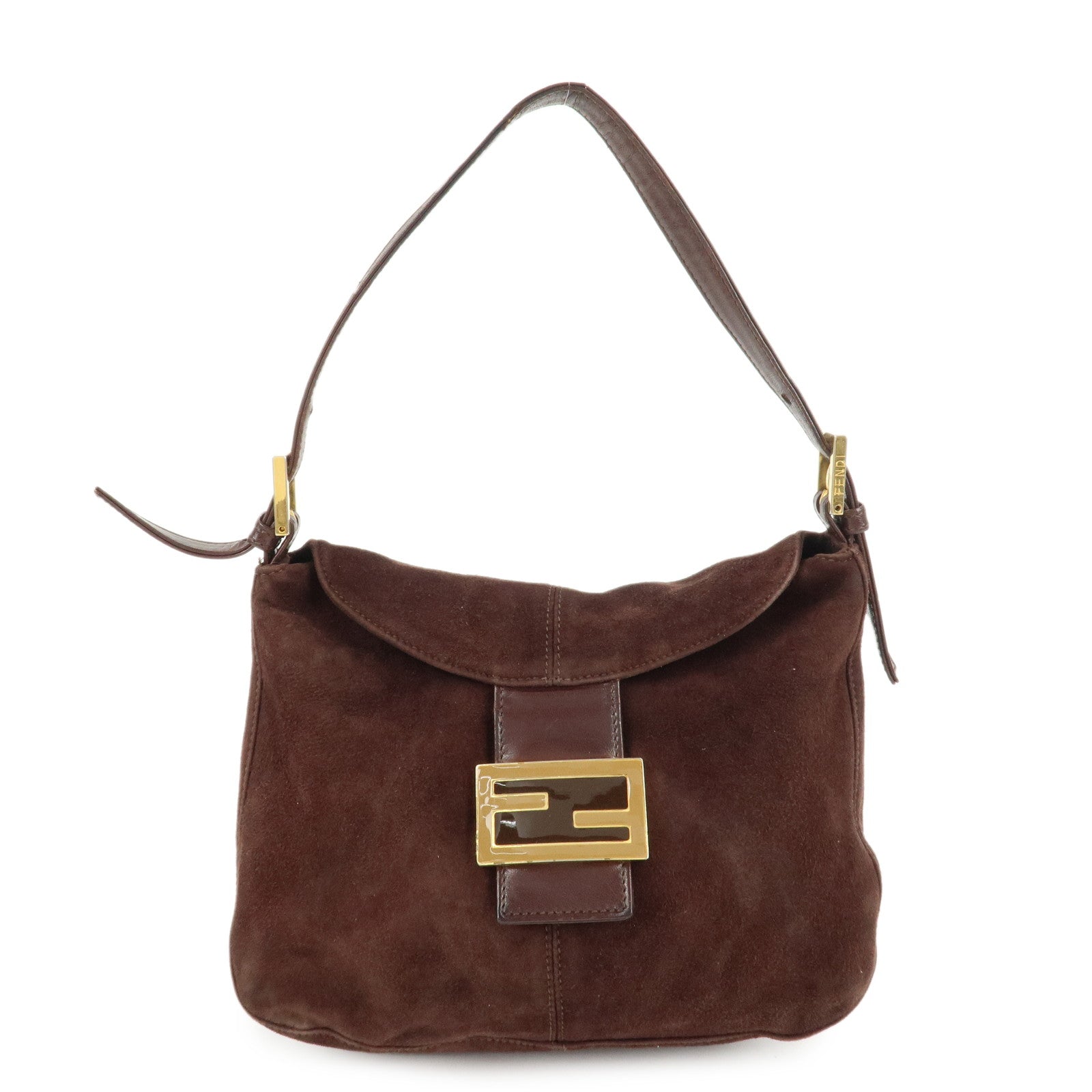 FENDI-Suede-Leather-Shoulder-Bag-Hand-Bag-Brown-26426