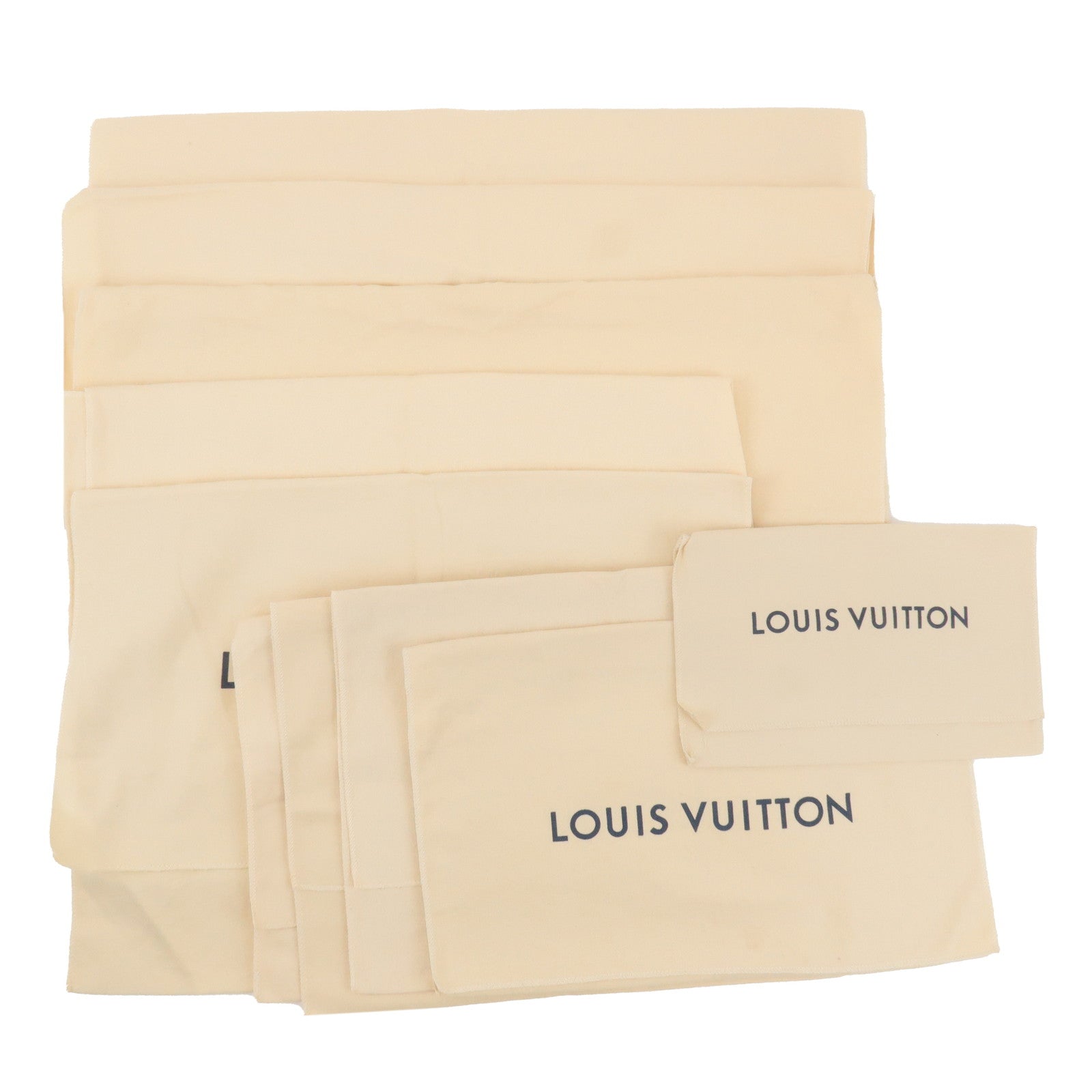 Louis-Vuitton-Set-of-10-Storage-Bag-Dust-Bag-New-Model-Beige