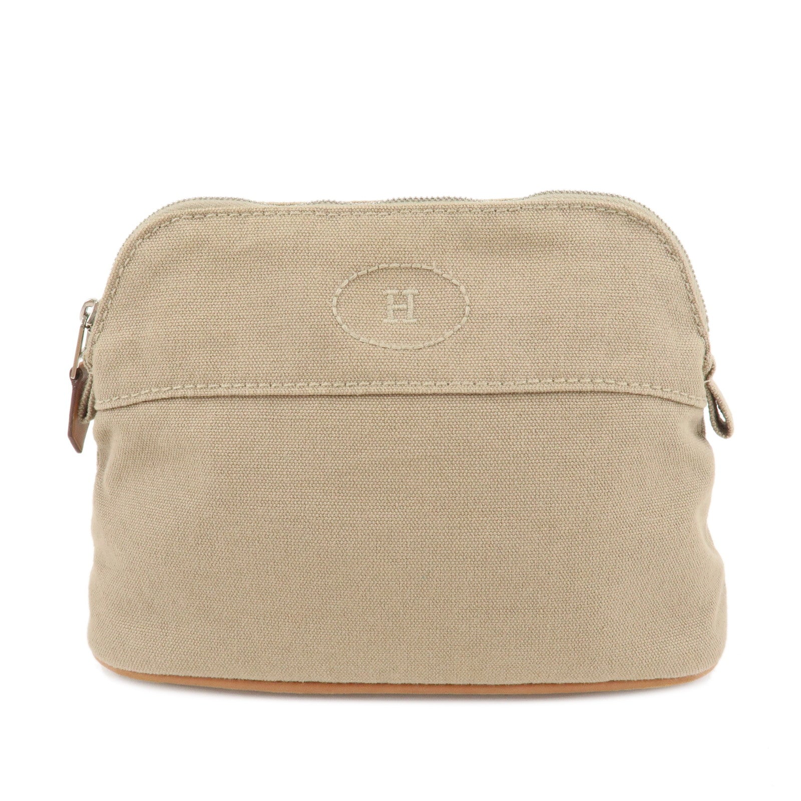 HERMES-Canvas-Leather-Bolide-Pouch-20-Mini-Cosmetic-Pouch-Beige