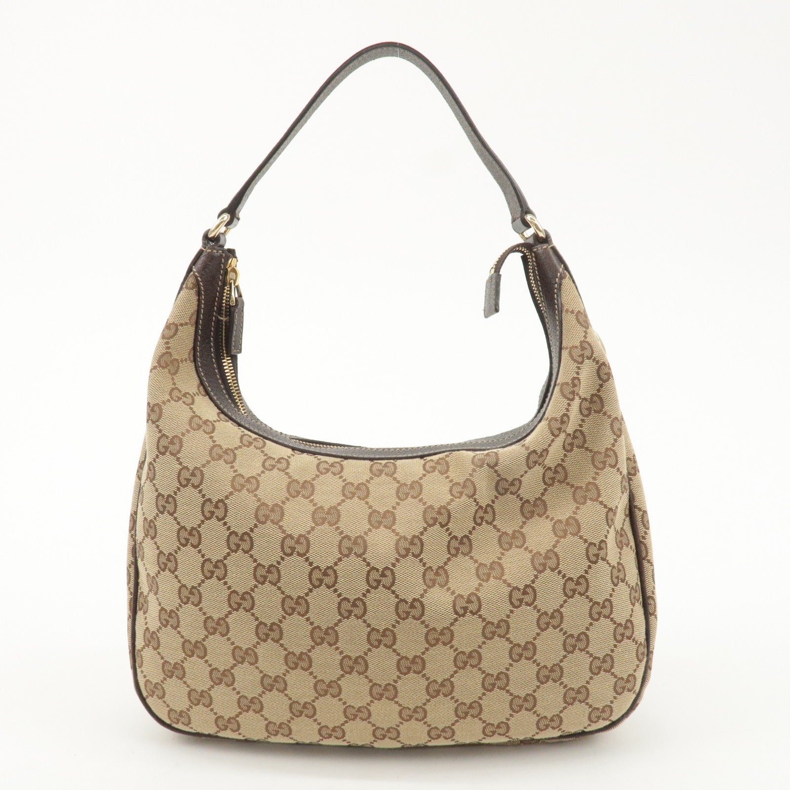 GUCCI-GG-Canvas-Leather-Shoulder-Bag-Hand-Bag-Beige-Brown-153010