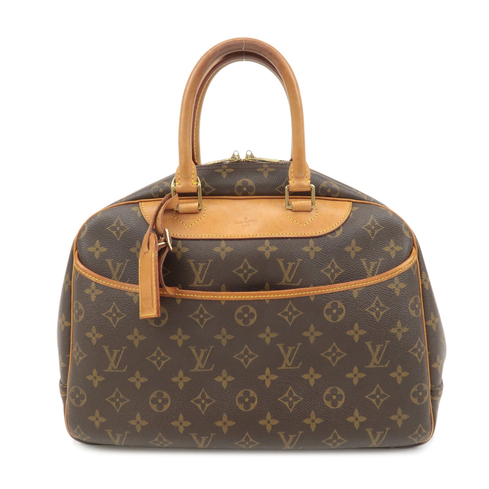 Louis Vuitton Monogram Deauville Hand Bag Brown M47270