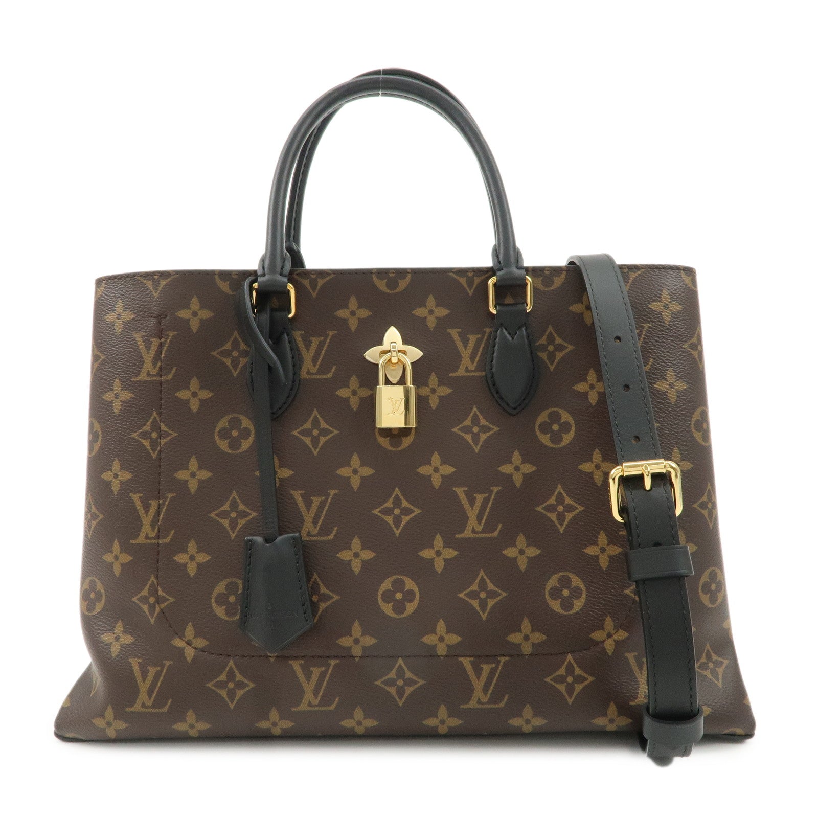 Louis-Vuitton-Monogram-Flower-Tote-2Way-Hand-Bag-Noir-M43550