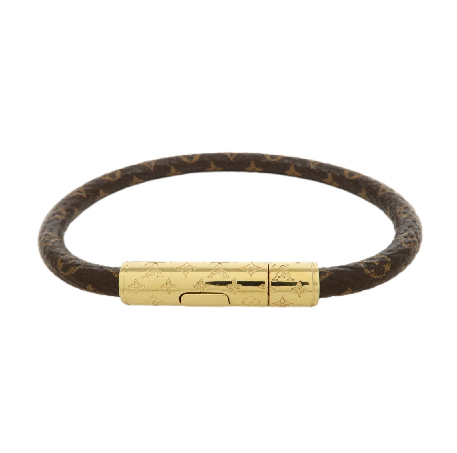 Louis-Vuitton-Monogram-Bracelet-LV-Confidential-Brown-M8274FUsed-F/S