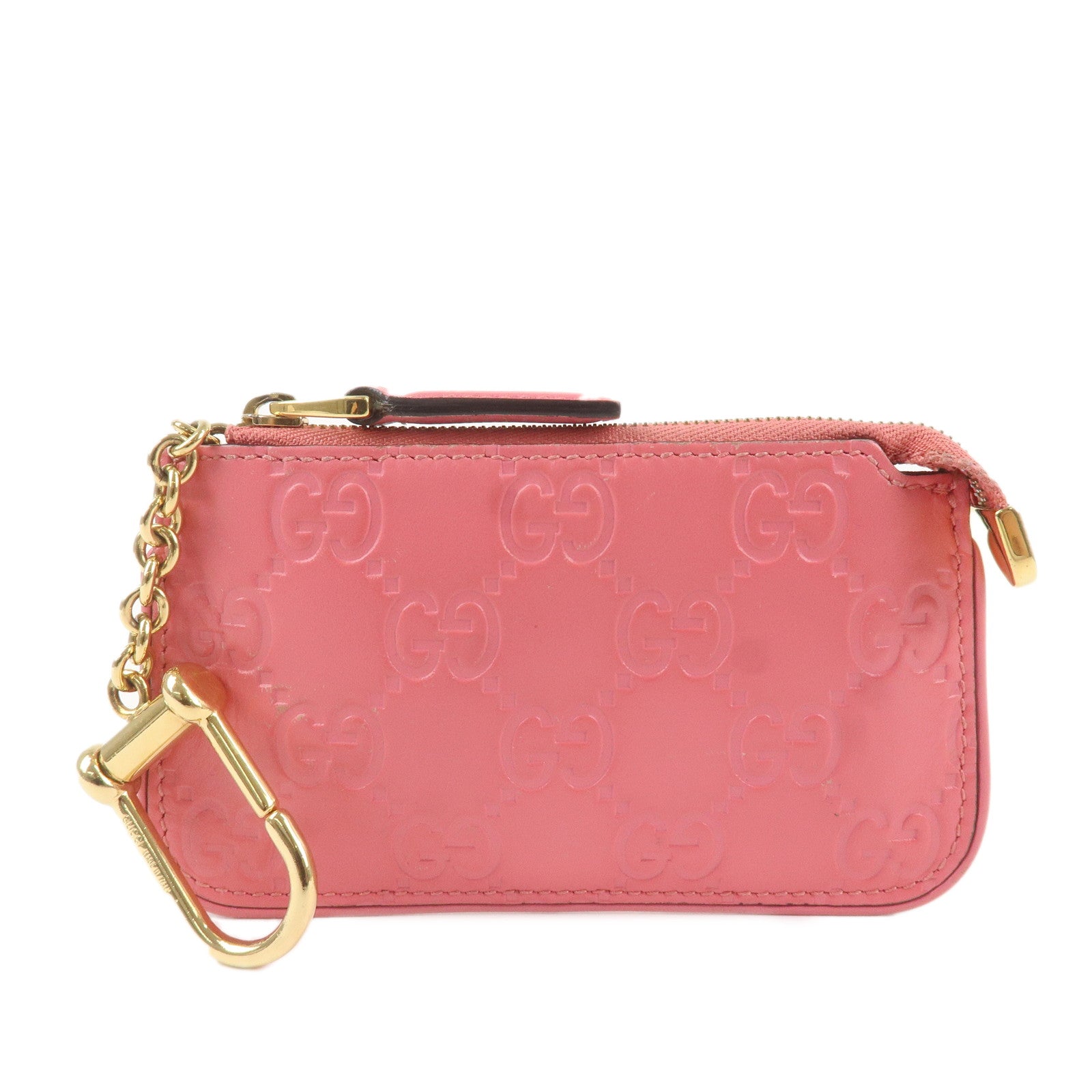 GUCCI-Guccissima-Leather-Coin-Case-Wallet-Pink-233183