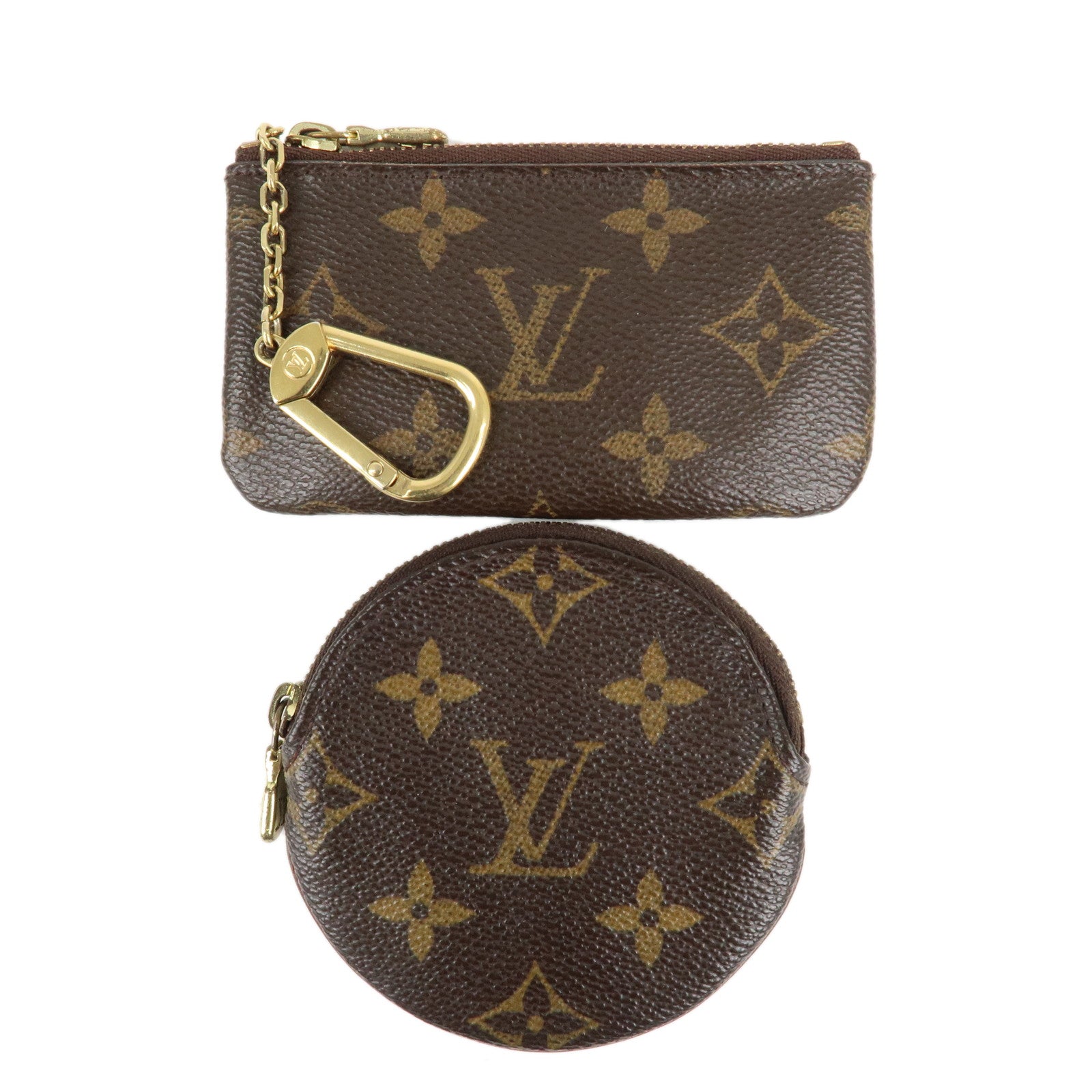 Louis-Vuitton-Set-of-2-Pochette-Cles&Porte-Monnaie-Round-Coin-Case