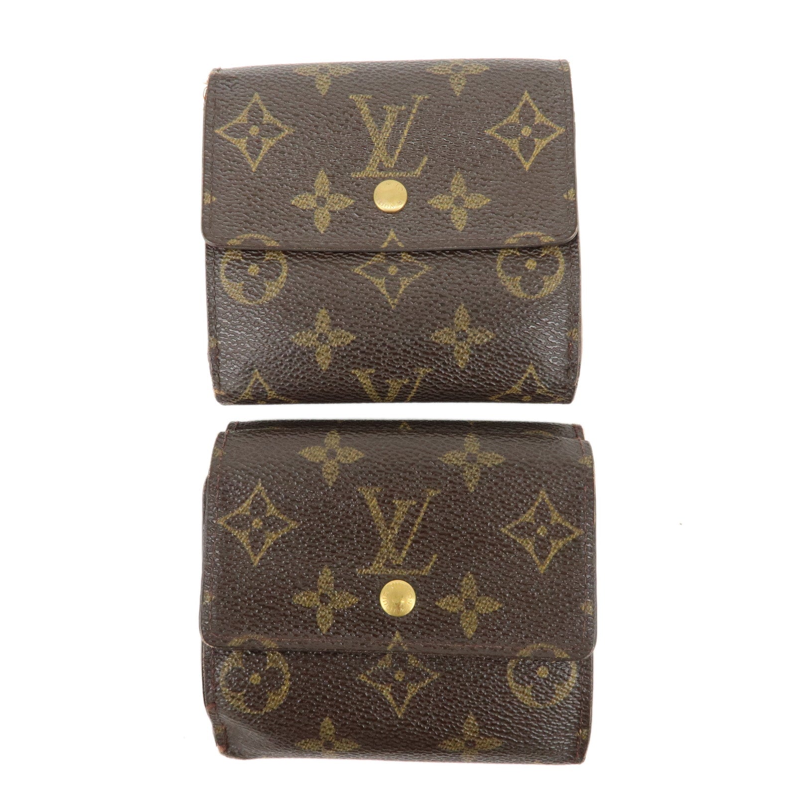 Louis-Vuitton-Monogram-Set-of-2-Bi-fold-Wallet-Brown-M61654