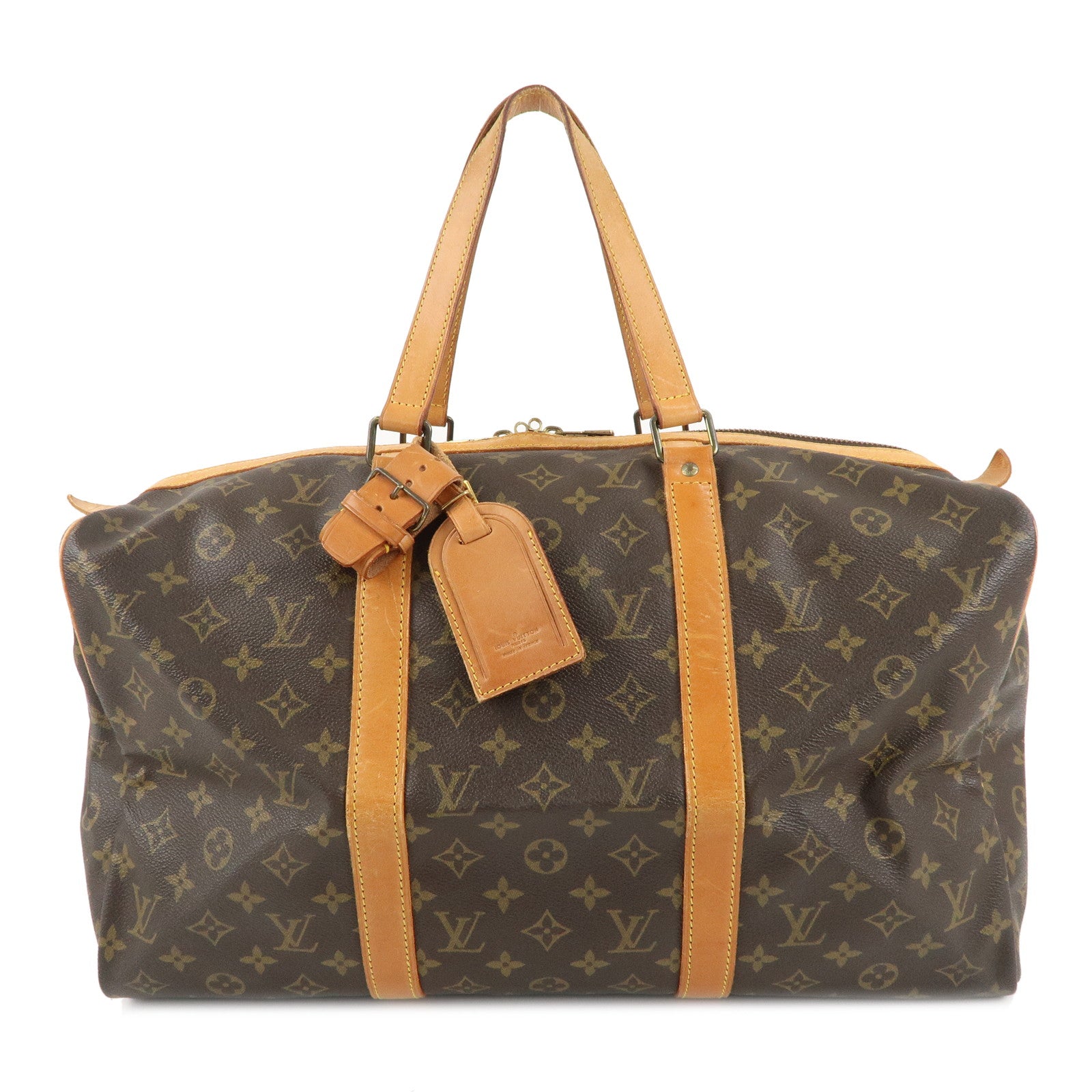 Louis Vuitton Monogram Sac Souple 45 Boston Bag Brown M41624