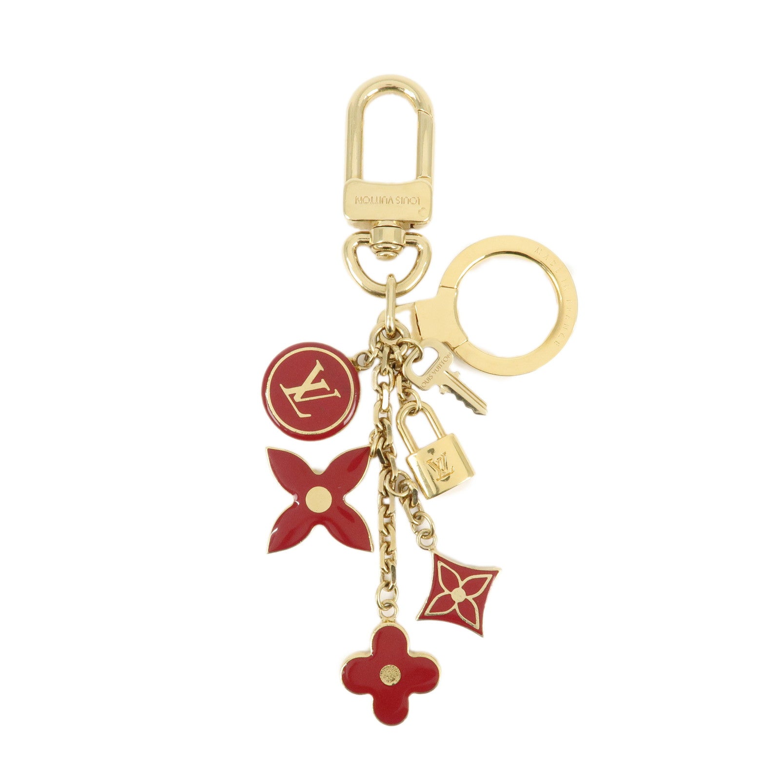 Louis-Vuitton-Porte-Cles-Panpelle-Bag-Charm-Gold-Red-M91928