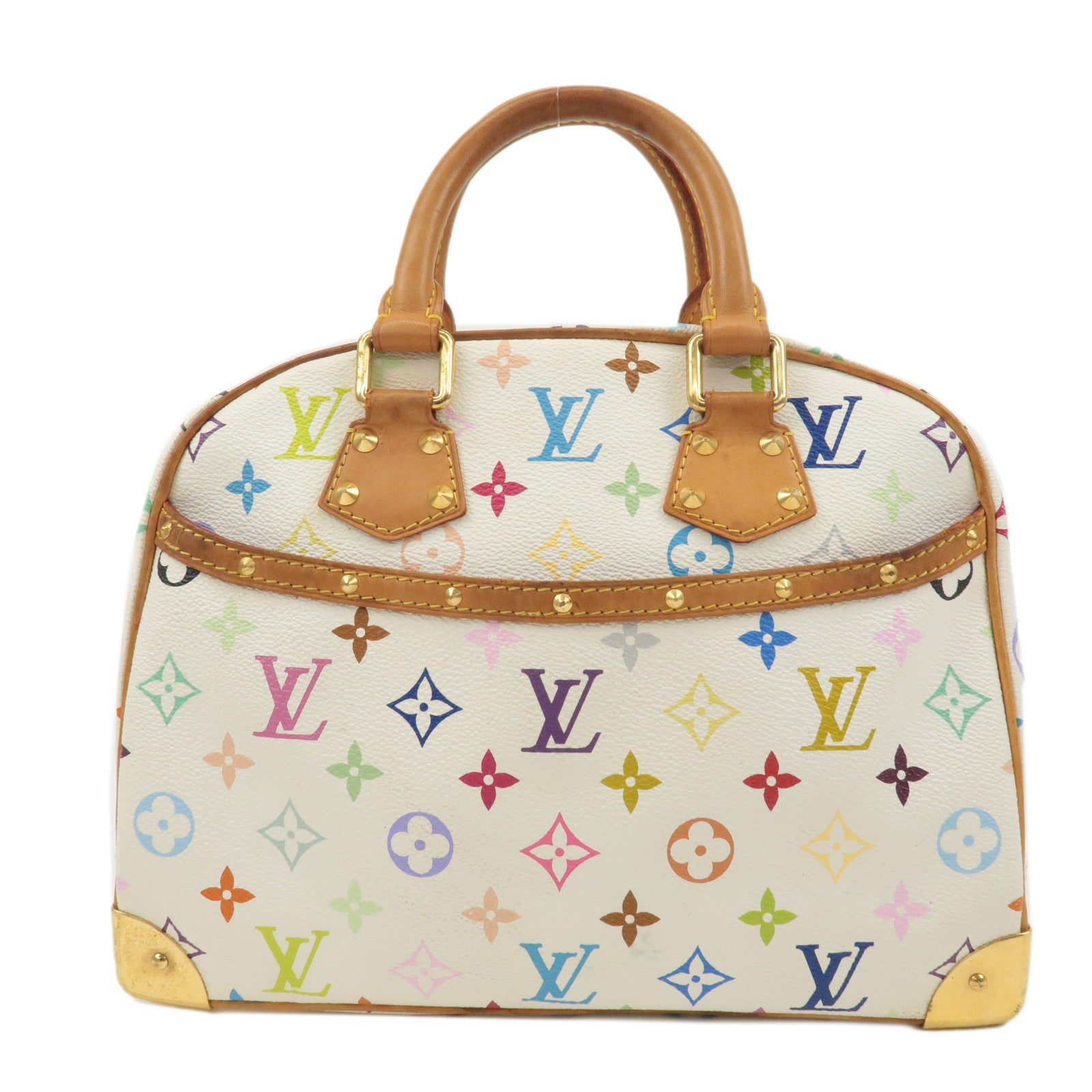 Louis Vuitton Monogram Multi Color Trouville Hand Bag Blanc M92663