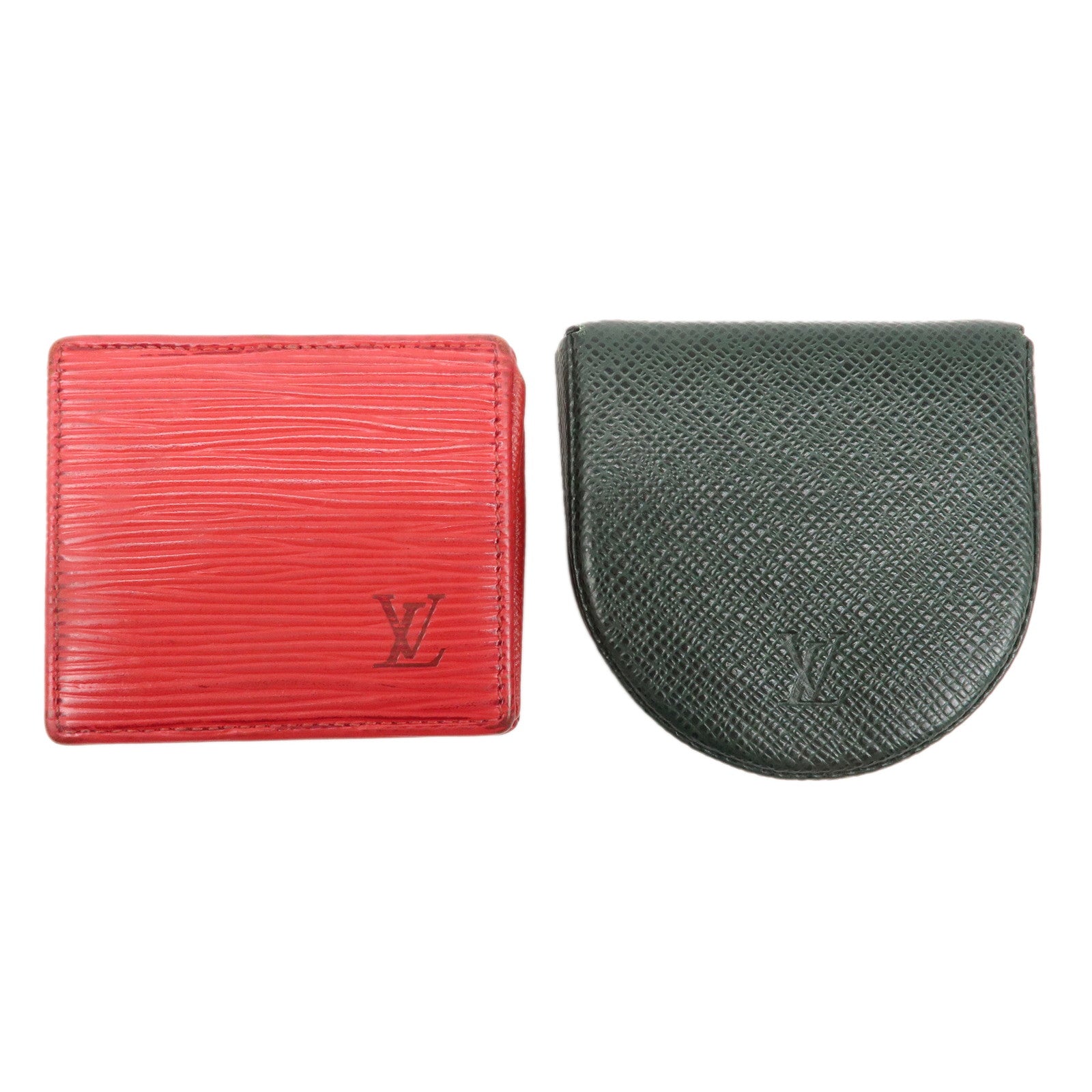 Set-of-2-Louis-Vuitton-Epi-Taiga-Coin-Case-M63697-M30374