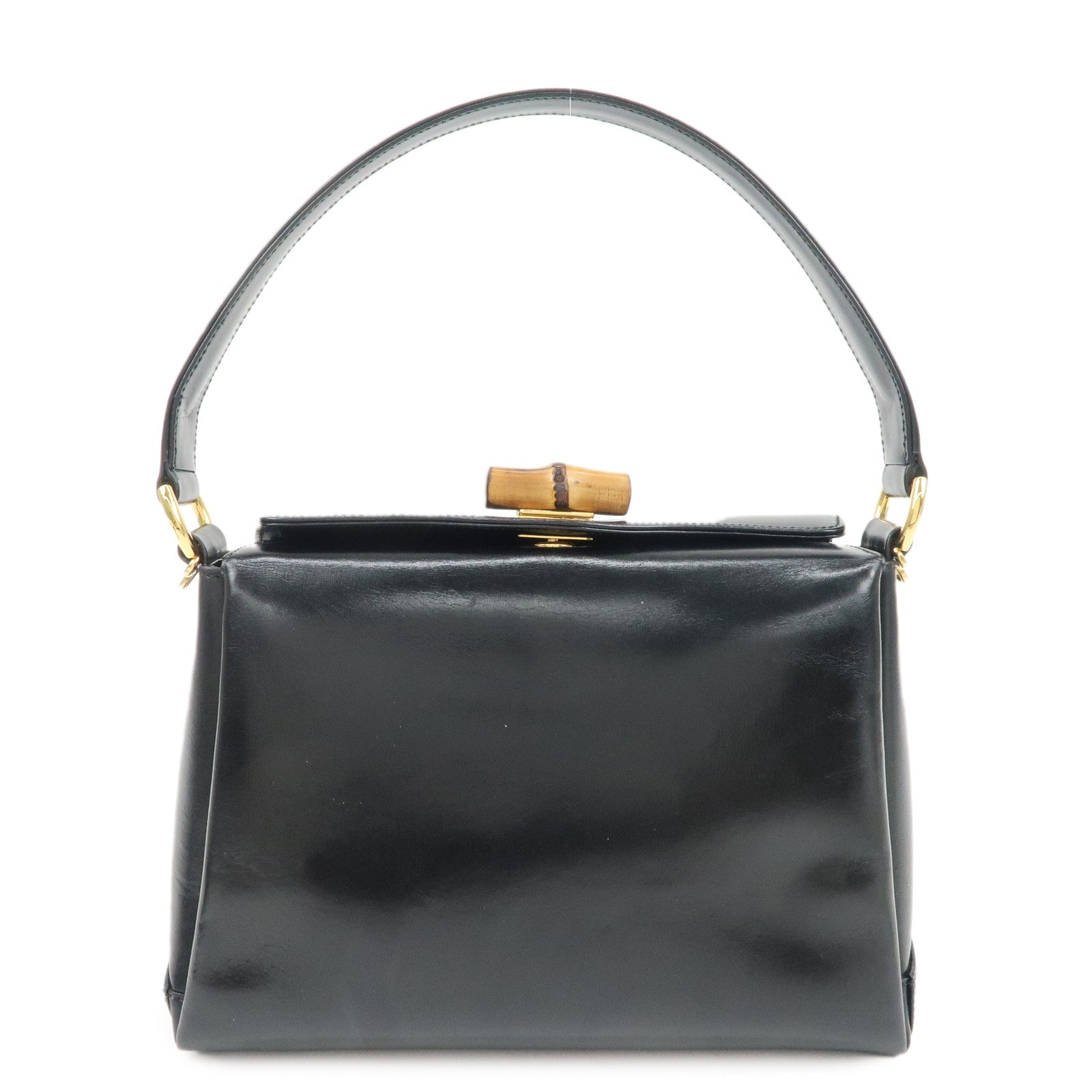 GUCCI-Bamboo-Leather-Hand-bag-Shoulder-Bag-Black-000.1781.0175