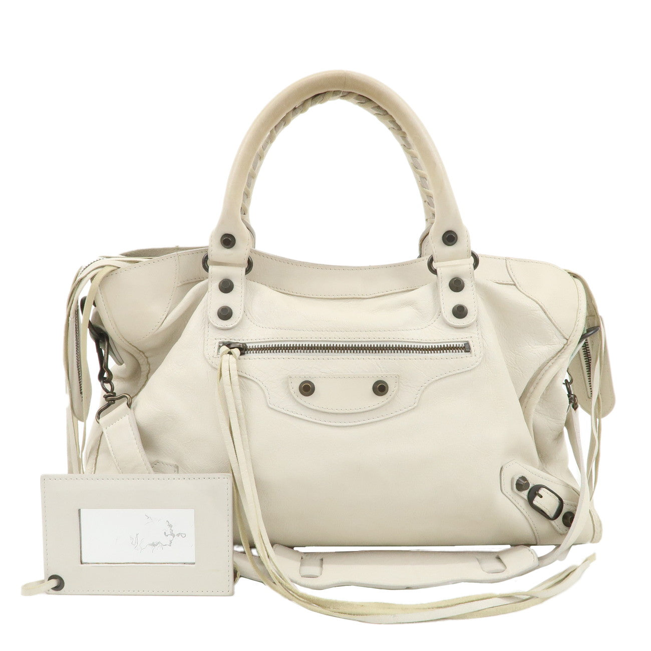 BALENCIAGA-The-City-Leather-2Way-Shoulder-Bag-Ivory-115748