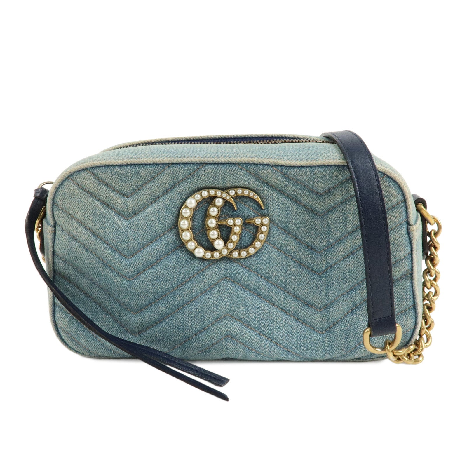 GUCCI-GG-Marmont-Denim-Leather-Chain-Shoulder-Bag-LIght-Blue447632