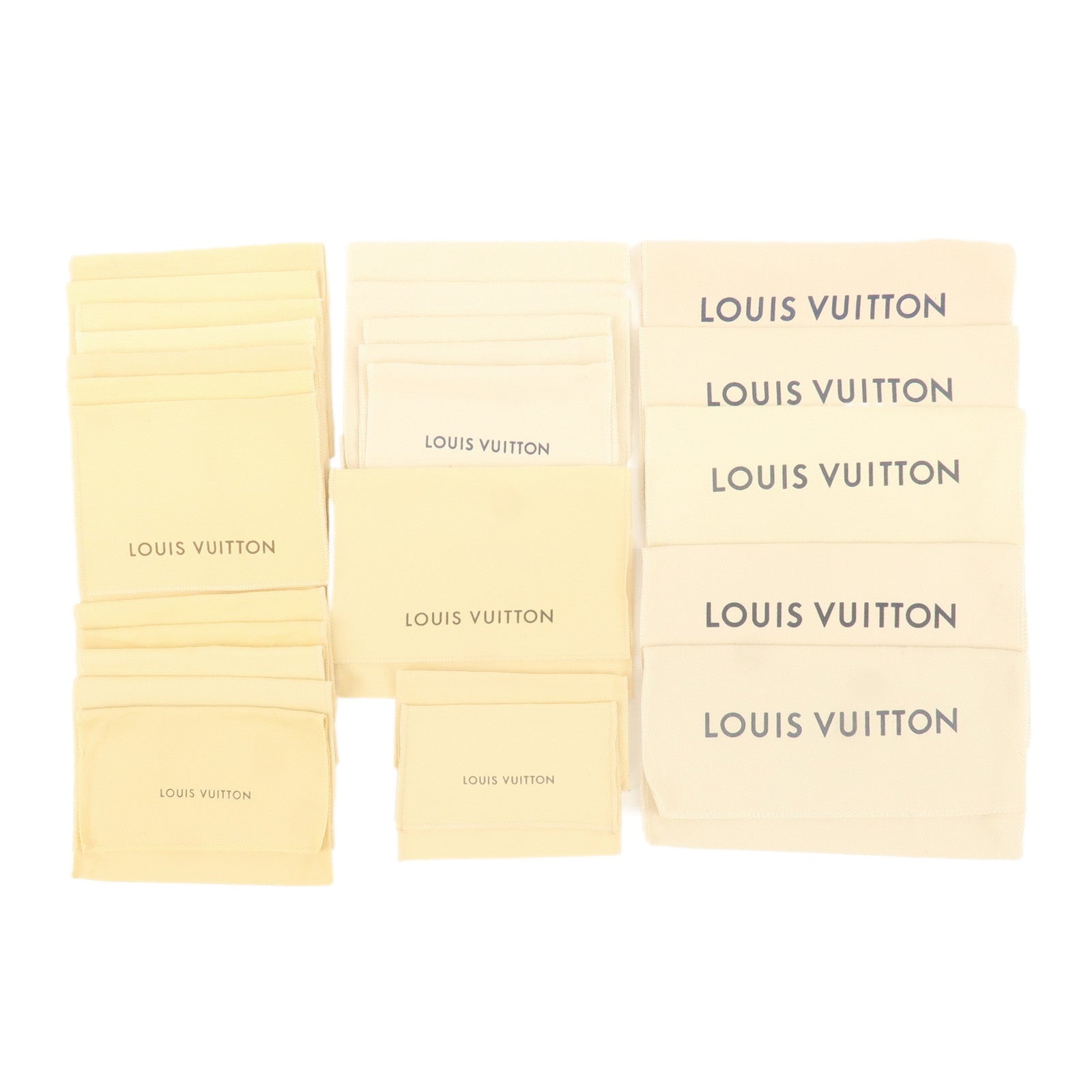 Louis Vuitton Set of 10 Storage Bag Dust Bag New Model Beige