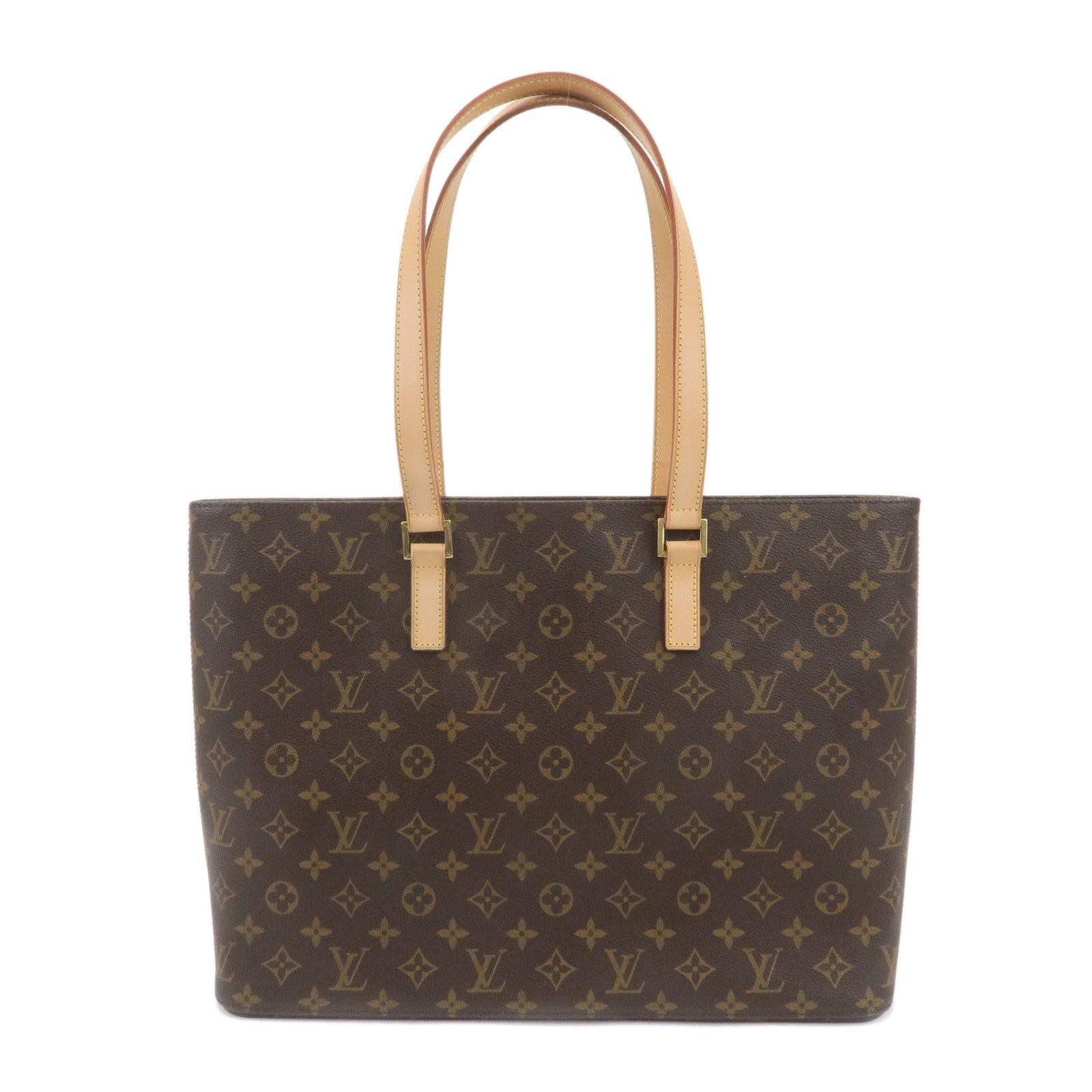 Louis-Vuitton-Monogram-Luco-Tote-Bag-Hand-Bag-Brown-M51155