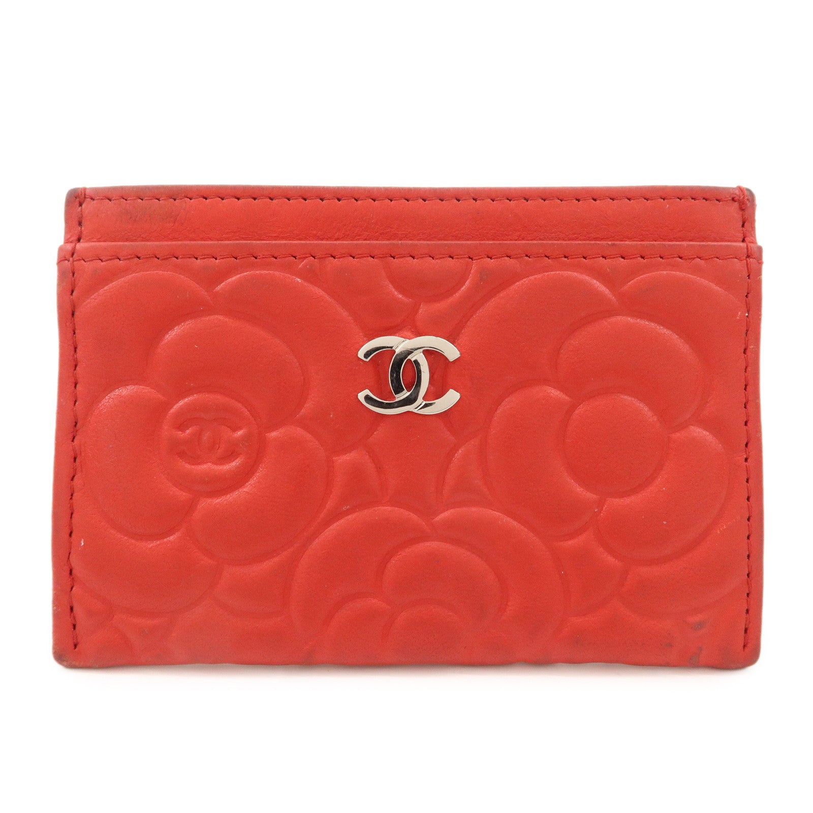 CHANEL-Camellia-Lambskin-Embossed-Card-Case-Red-A3173855