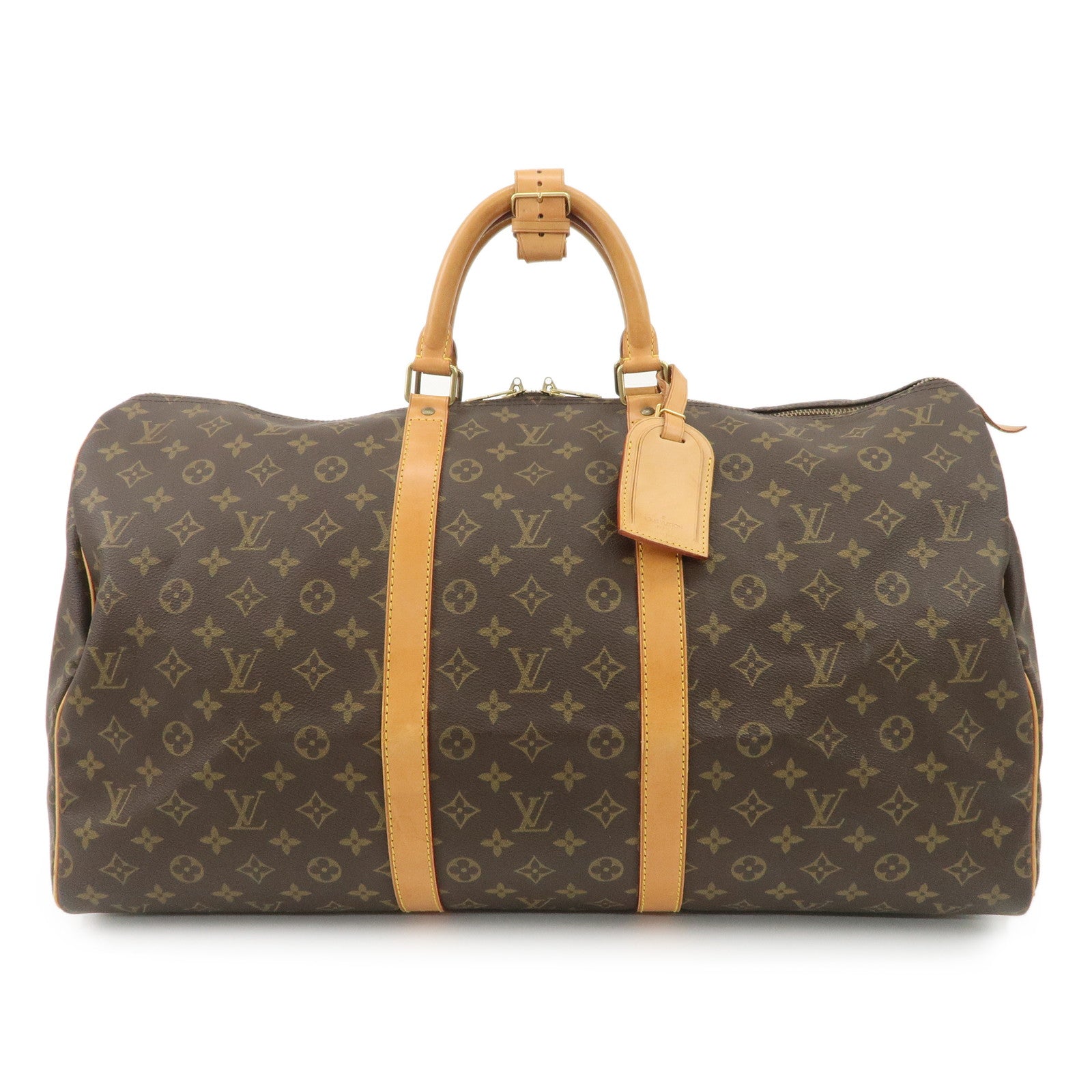 Louis-Vuitton-Monogram-Keep-All-55-Boston-Bag-Travel-Bag-M41424