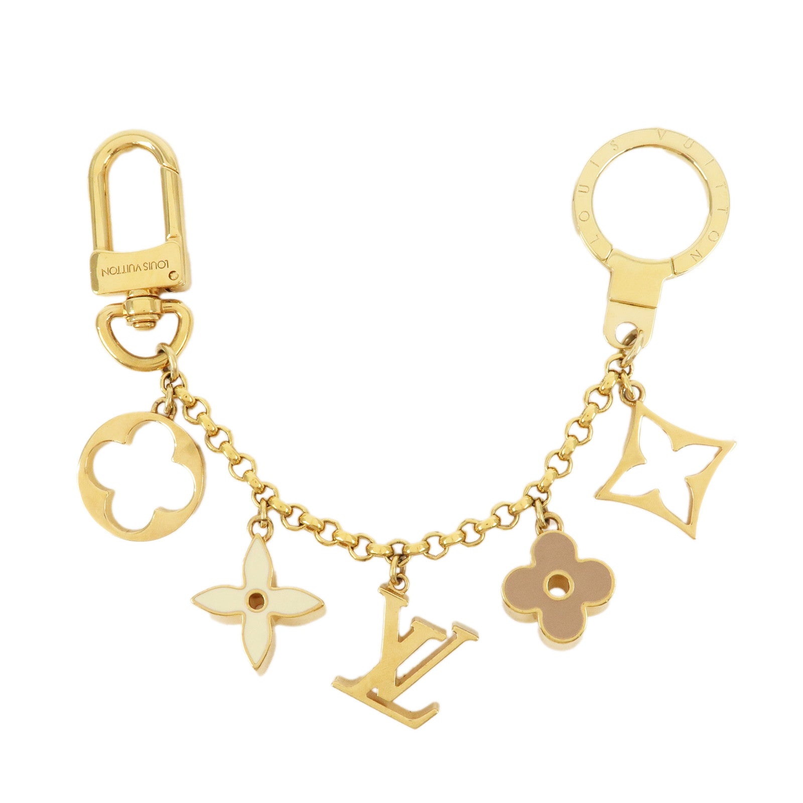 Louis-Vuitton--Chain-Fleur-de-Monogram-LV-Logo-Bag-Charm-M65111