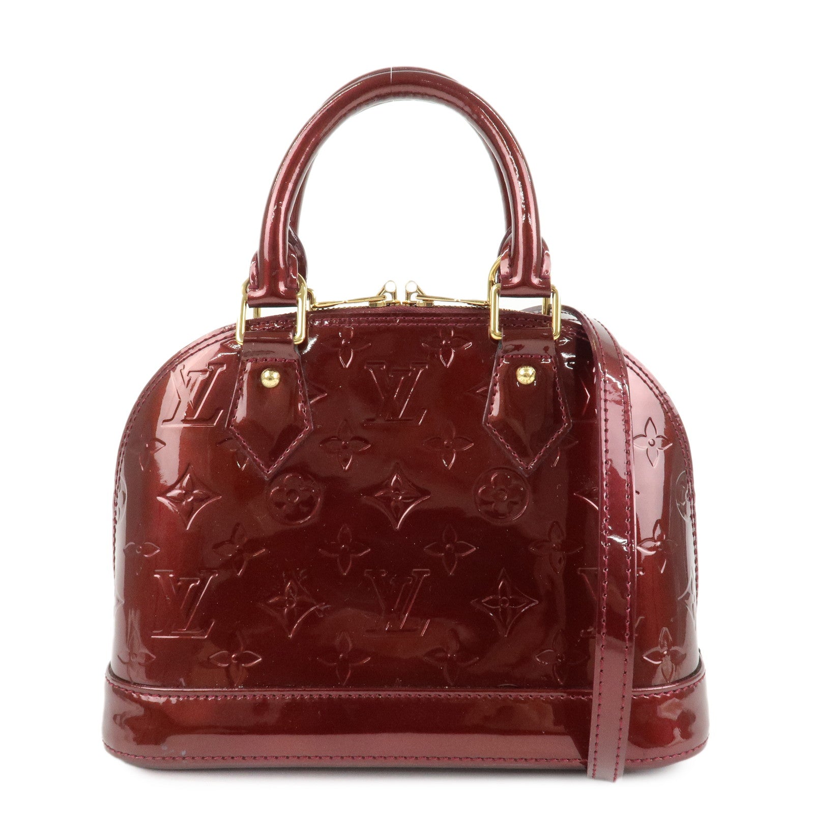 Louis-Vuitton-Monogram-Vernis-Alma-BB-Hand-Bag-Griotte-M90231