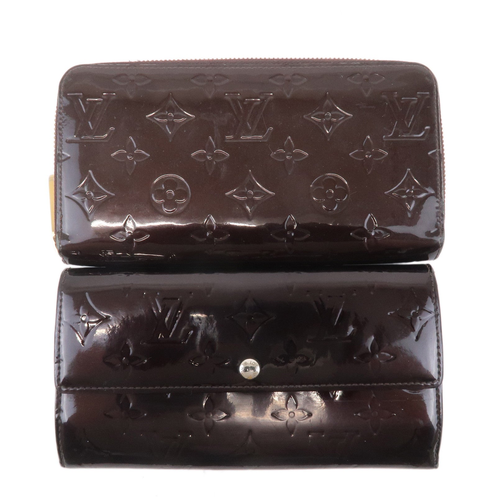 Louis Vuitton Monogram Vernis Set of 2 Long Wallet M93522 M93524