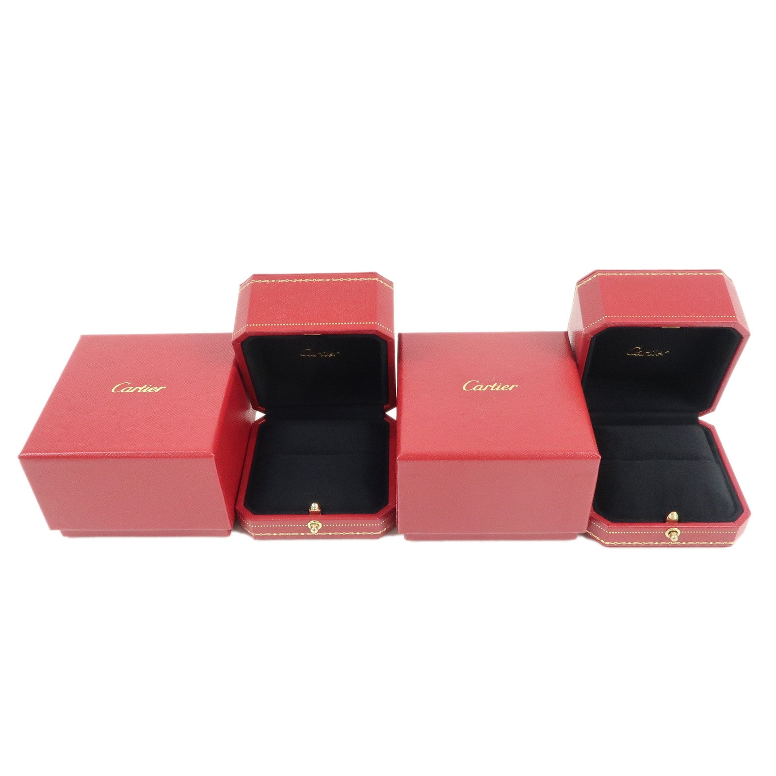 Cartier-Set-of-2-Ring-Box-Display-Box-Jewelry-Box-For-Ring-Red