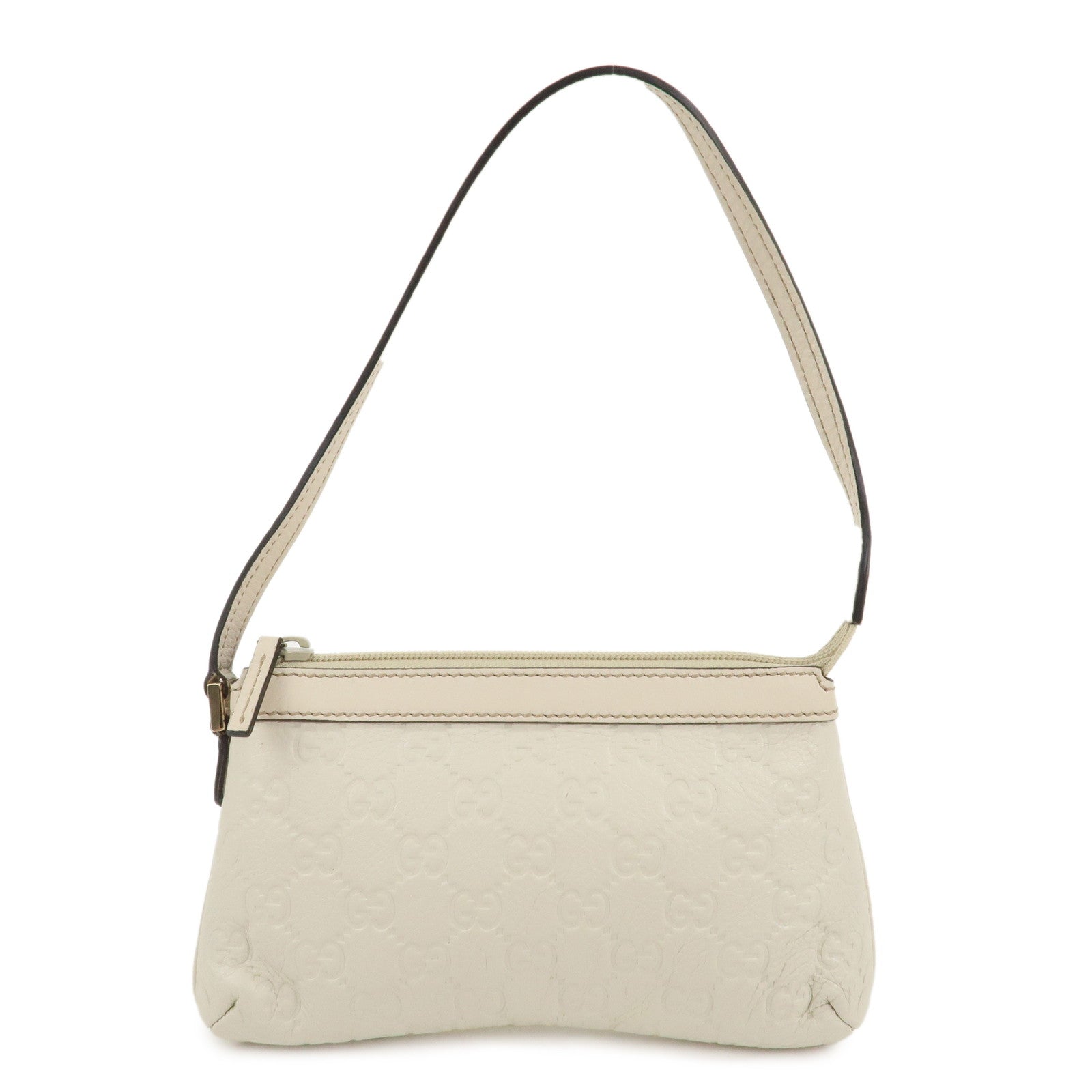 GUCCI-Guccissima-Leather-Pouch-Shoulder-Bag-Ivory-272381